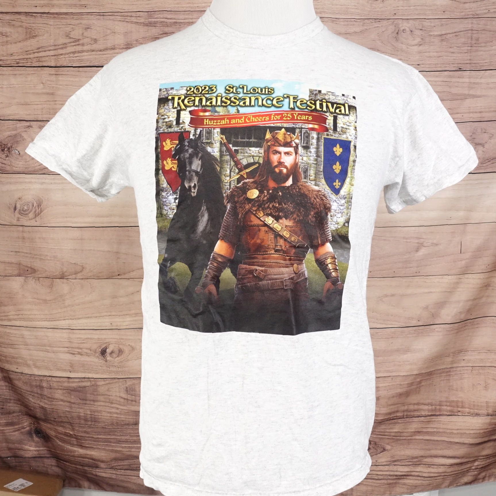 Gildan 2023 ST LOUIS RENAISSANCE FESTIVAL MEDIEVAL WARRIOR T-SHIRT ADULT MEDIUM GRAY Size US M / EU 48-50 / 2 - 2 Thumbnail