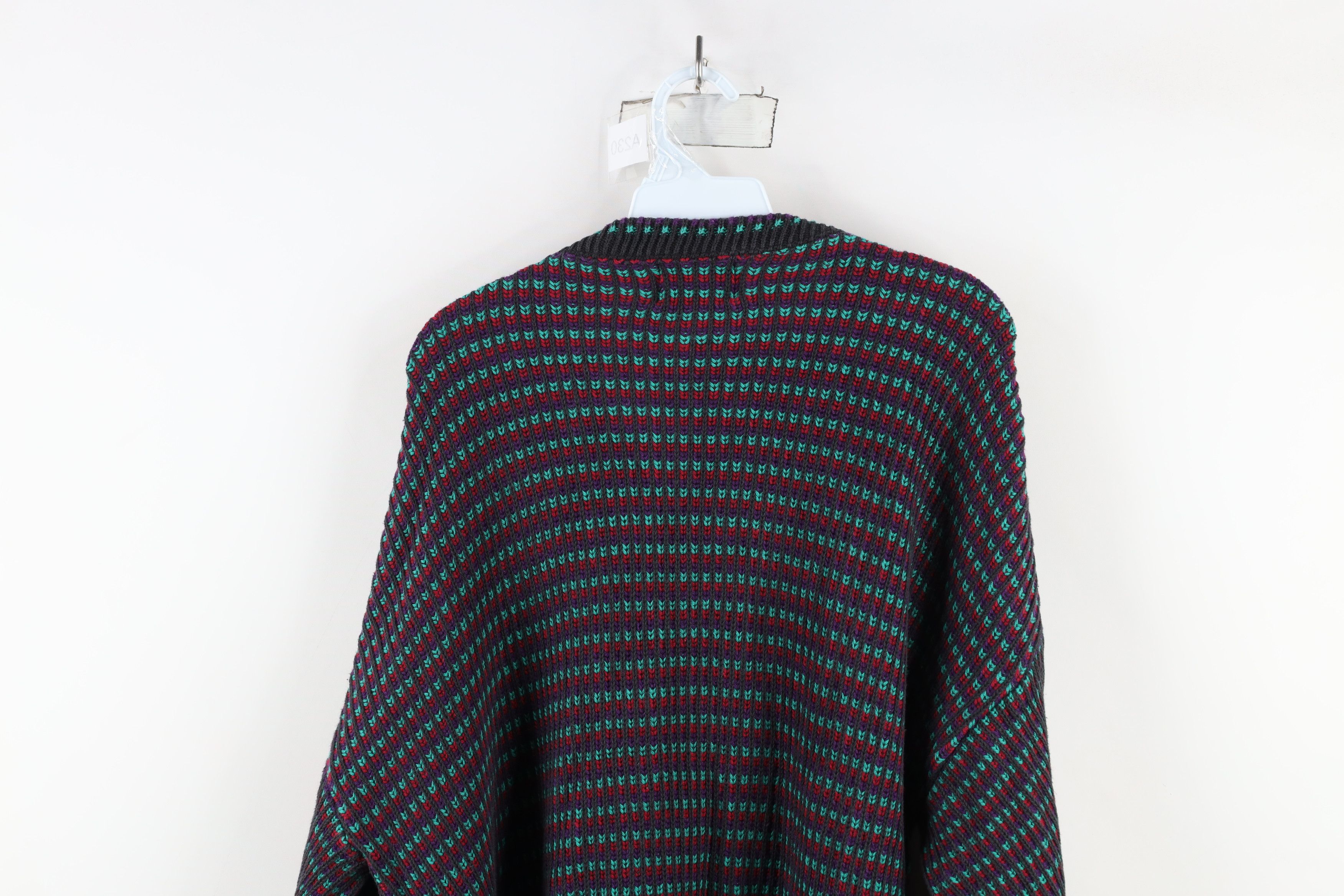 Vintage Vintage 90s Streetwear Ribbed Knit Crewneck Sweater USA Size US L / EU 52-54 / 3 - 9 Thumbnail