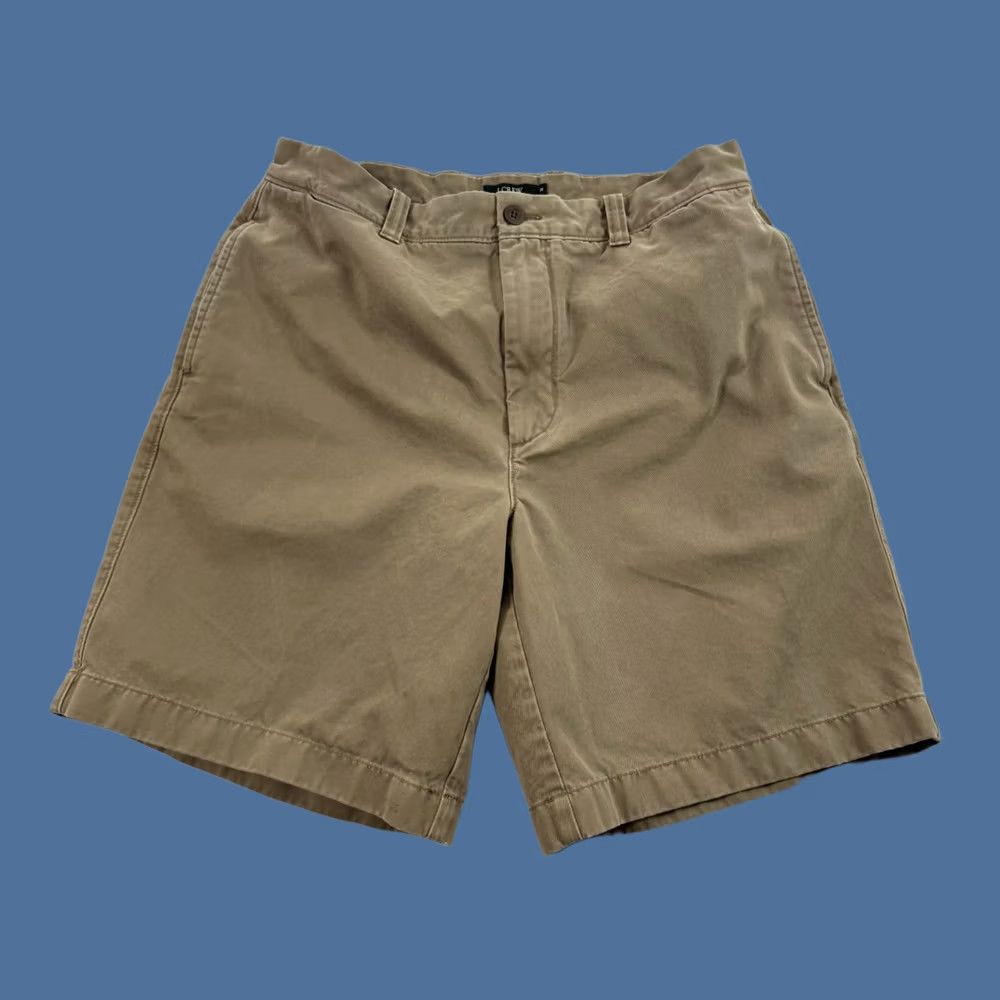 J.Crew J. Crew Mens 35 Flat Front Short Beige Preppy Beach Resort Vacation Casual Workwear Size US 35 - 1 Thumbnail