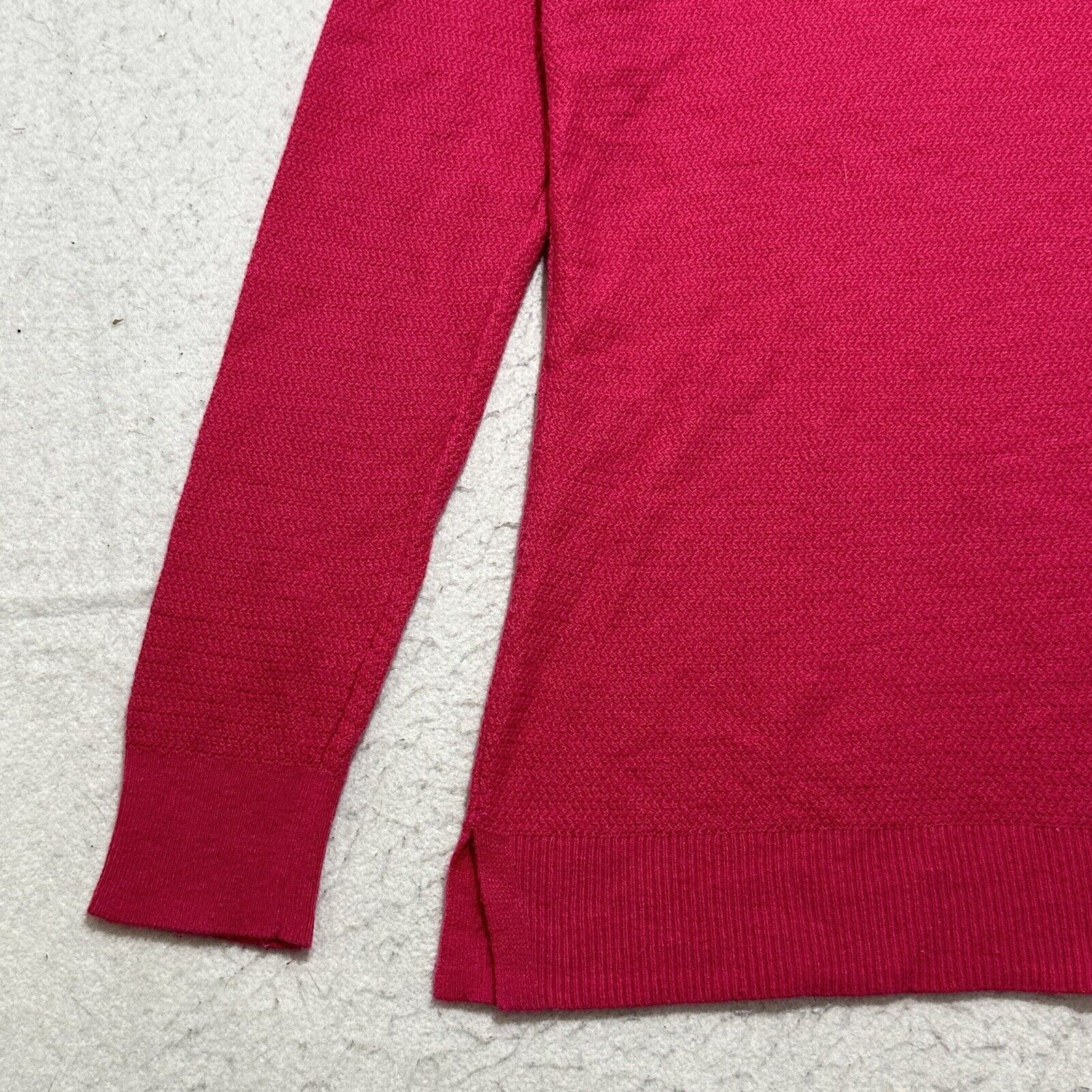 Gap GAP Medium V-Neck Sweater Merino Extra Fine Wool Hot Pink Size M / US 6-8 / IT 42-44 - 6 Thumbnail