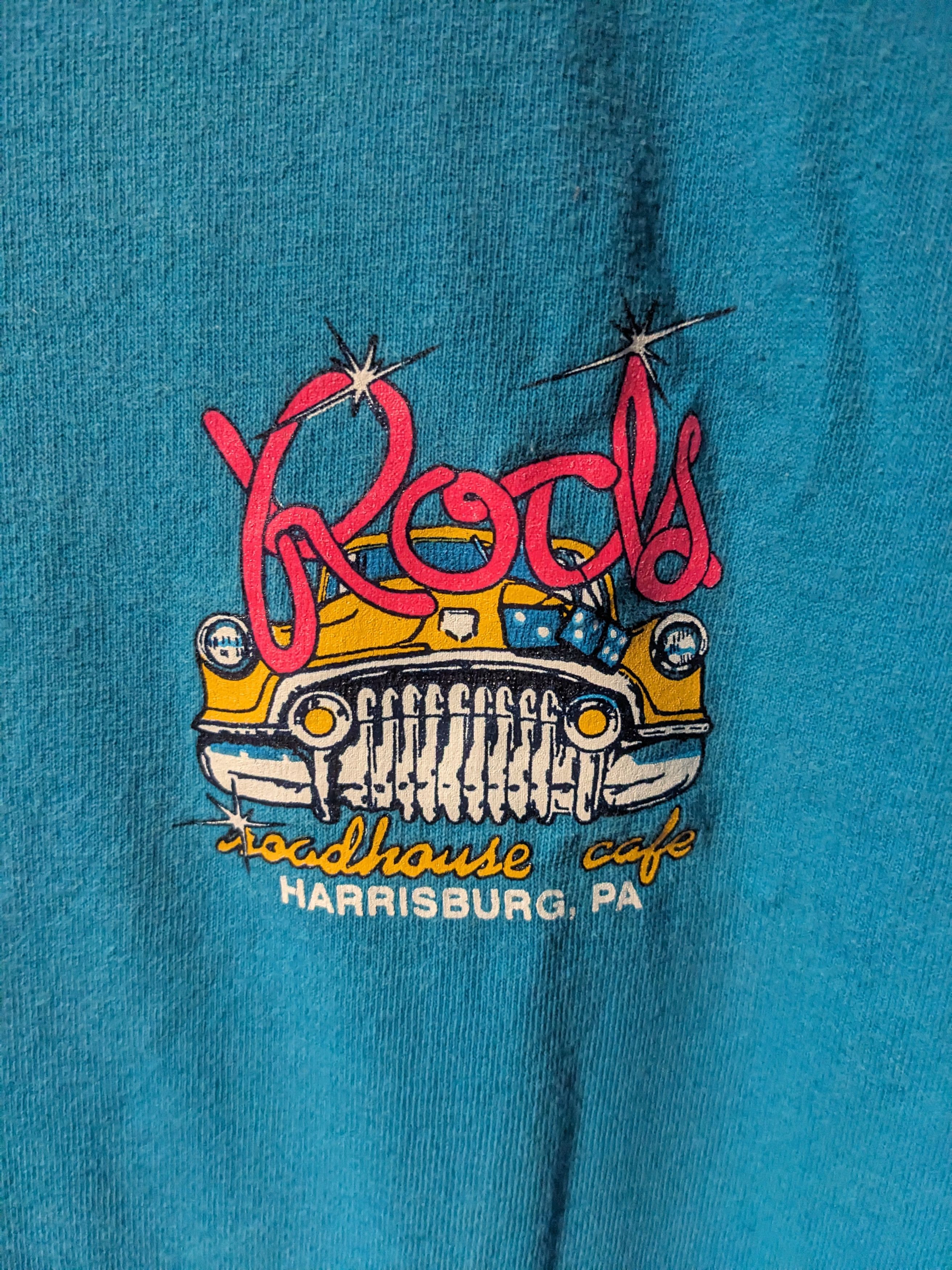NASCAR × Vintage Vintage 90s Rods Roadhouse Cafe Harrisburg Large T-Shirt Size US L / EU 52-54 / 3 - 4 Thumbnail