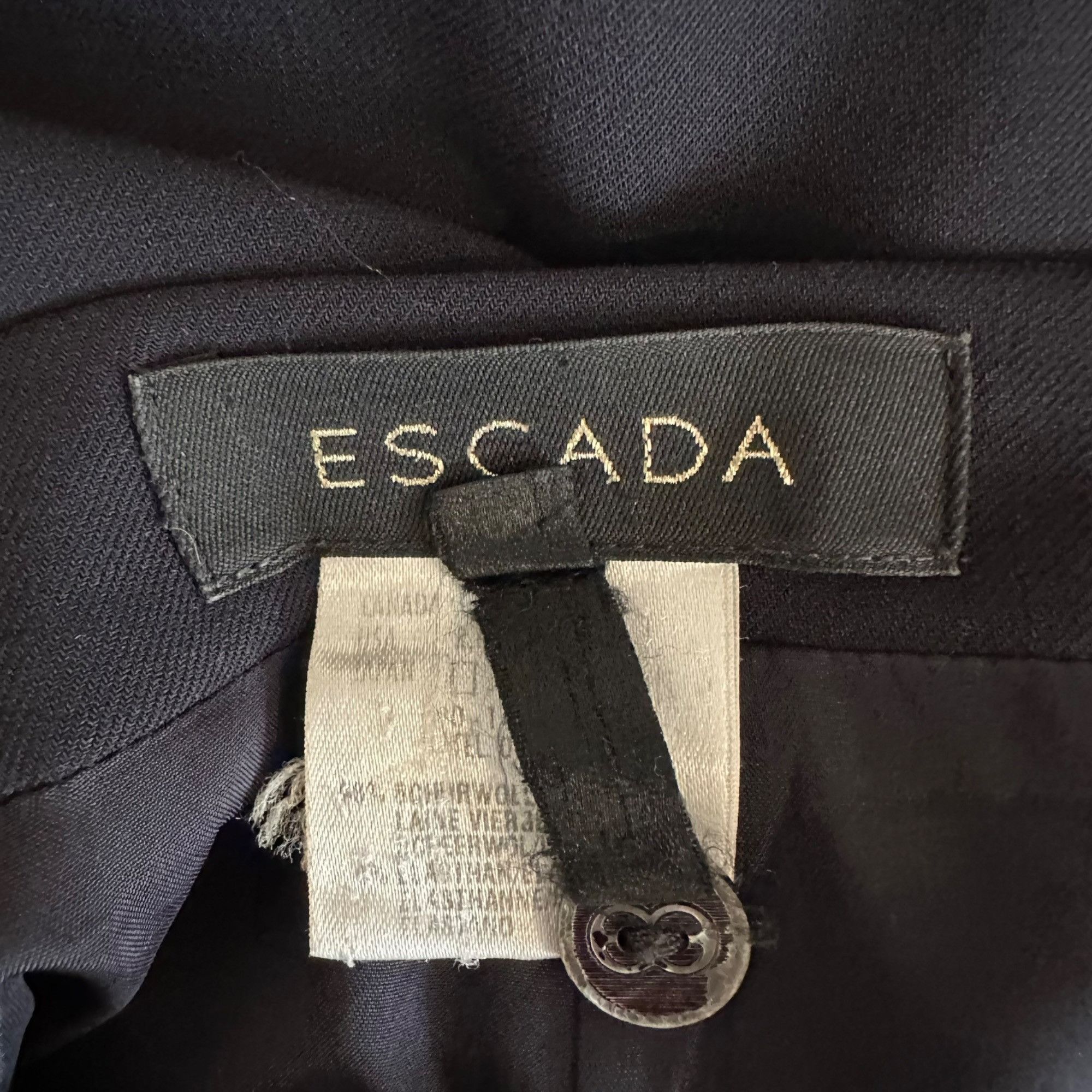 Escada ✨Escada Size 34/ 4 US Women's Casual Dark Navy Midi Length P Size 34" / US 12 / IT 48 - 3 Thumbnail