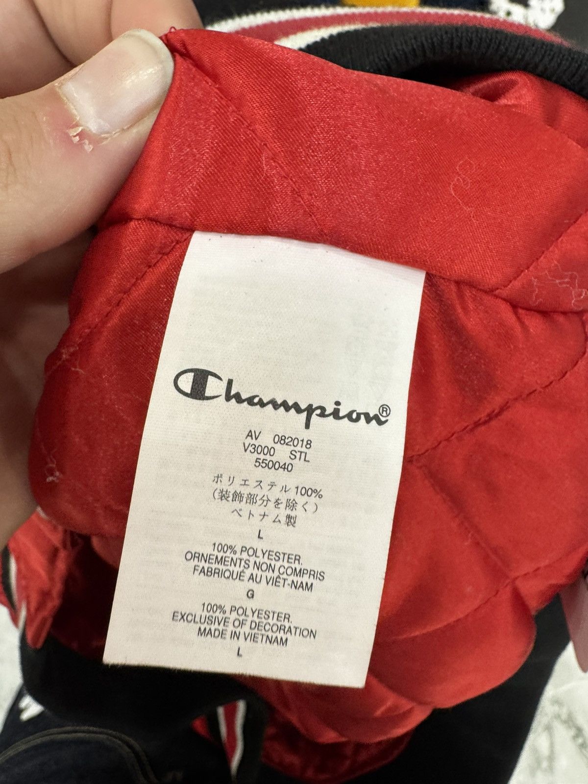 Champion × Supreme Supreme Champion Satin Varsity Bomber Size US L / EU 52-54 / 3 - 7 Thumbnail