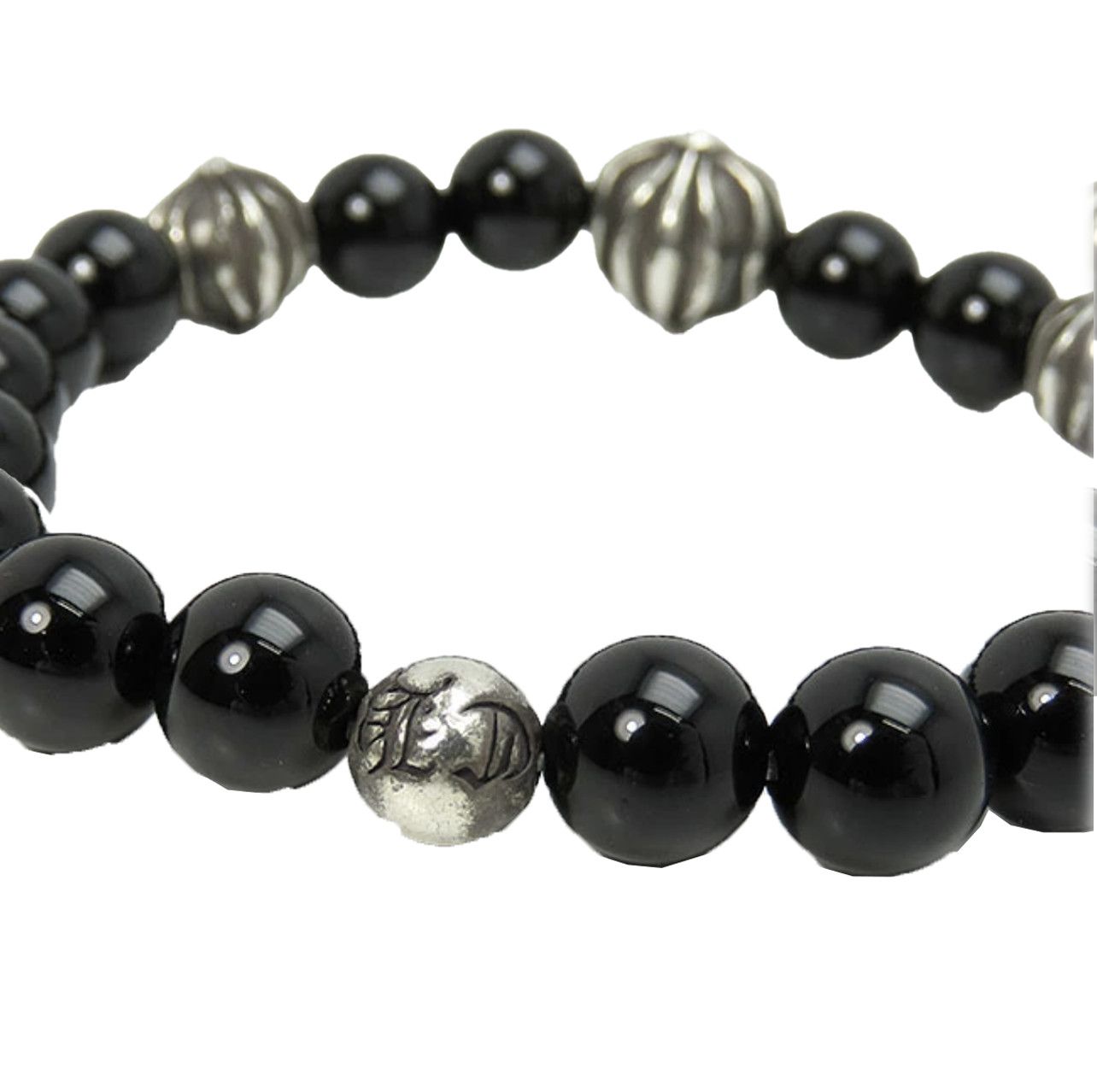 Chrome Hearts CHROME HEARTS 6MM CROSS BALL BLACK BEADS BRACELET Size ONE SIZE - 3 Thumbnail