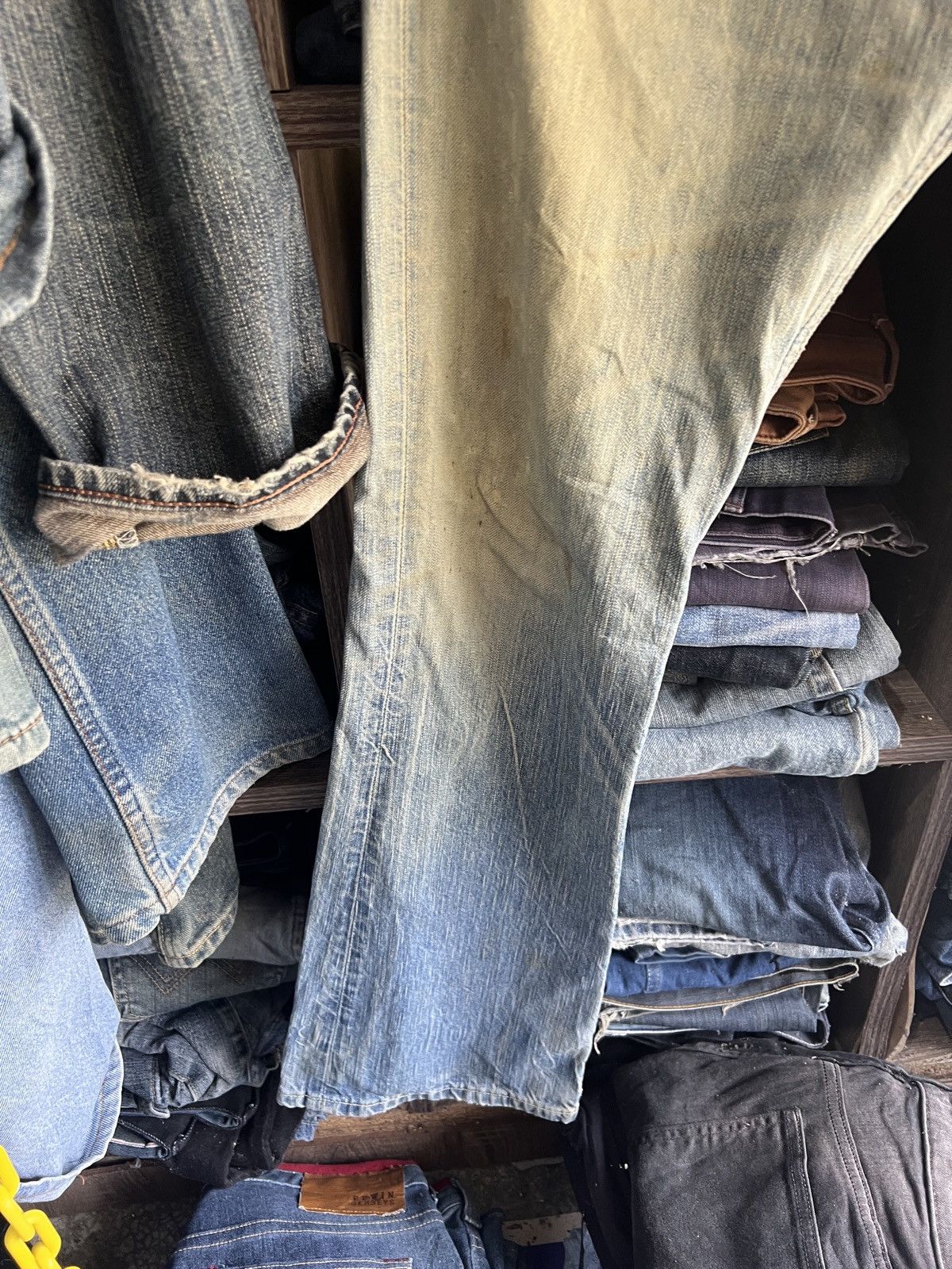 Edwin 🔥Vintage Edwin Blue Trip Distressed Denim Size US 32 / EU 48 - 7 Thumbnail