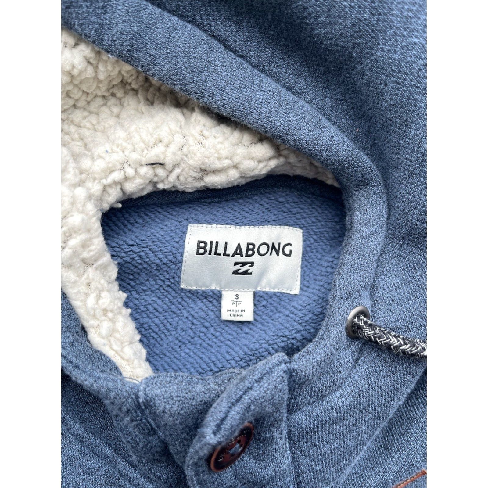 Billabong Billabong Hoodie Shirt Mens S Blue Solid Henley Pocket Surf Winter Warm Size US S / EU 44-46 / 1 - 4 Thumbnail