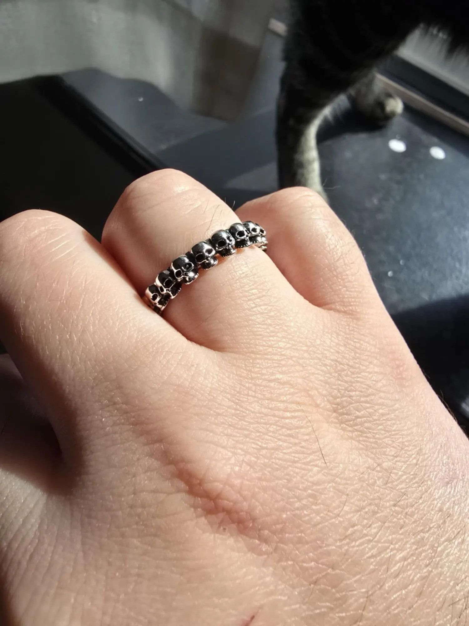 Jewelry × Vintage SIZE 10 Punk Skull Ring Size ONE SIZE - 5 Thumbnail