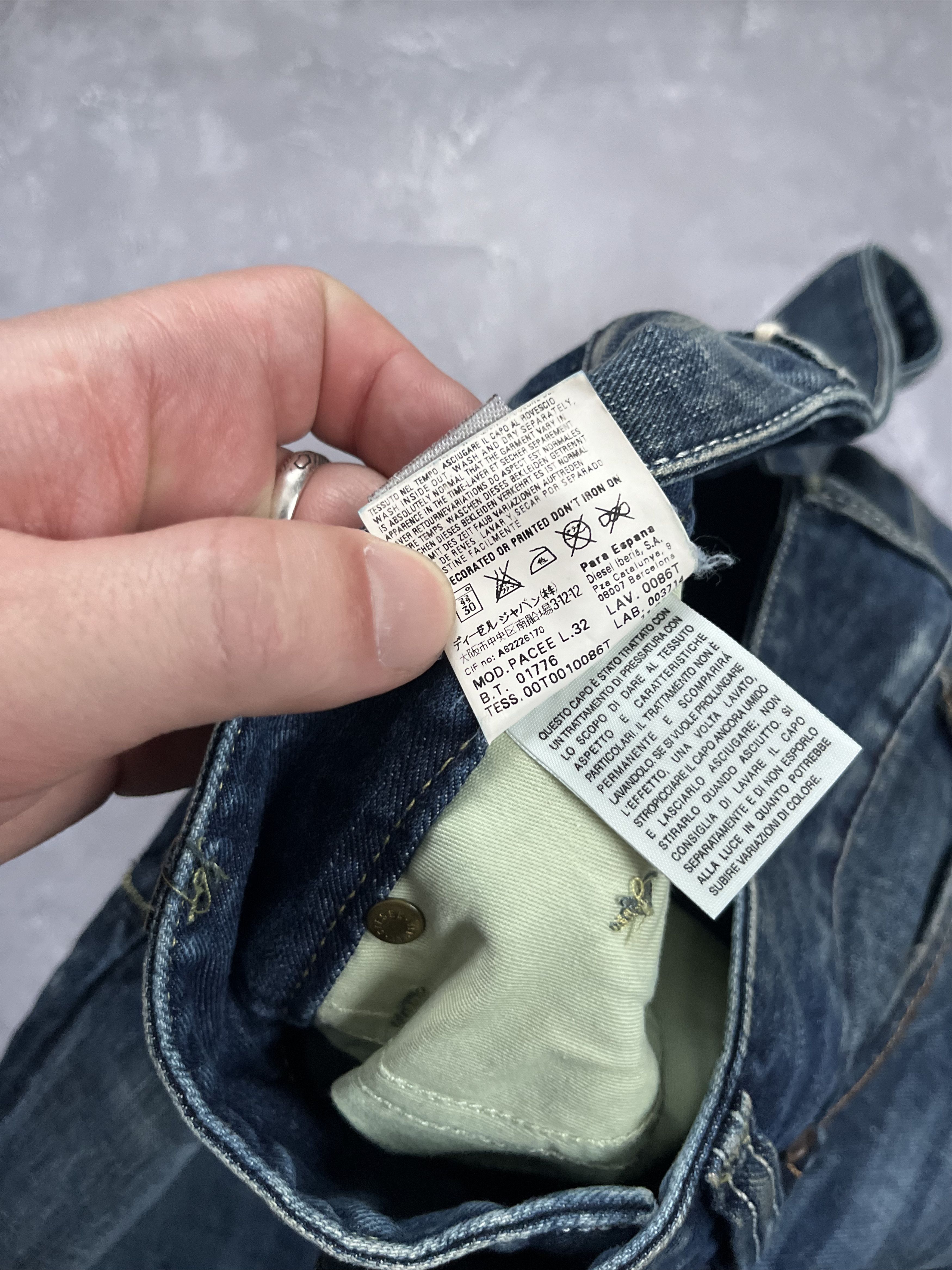 Diesel DIESEL PACEE BLUE JEANS Wide Leg Logo Embroidered Vintage Size 30" / US 8 / IT 44 - 13 Thumbnail