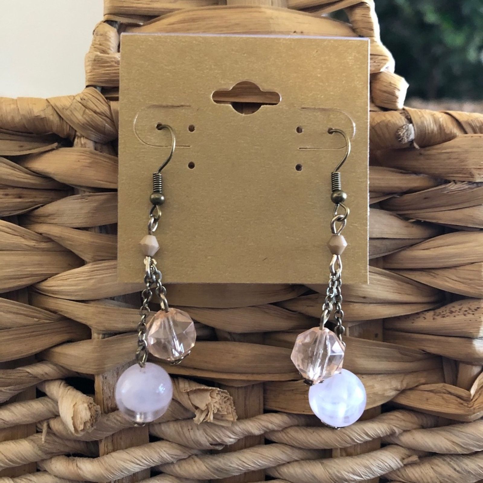 Vintage Vintage repurpose glass bead dangle earrings Size ONE SIZE - 1 Thumbnail
