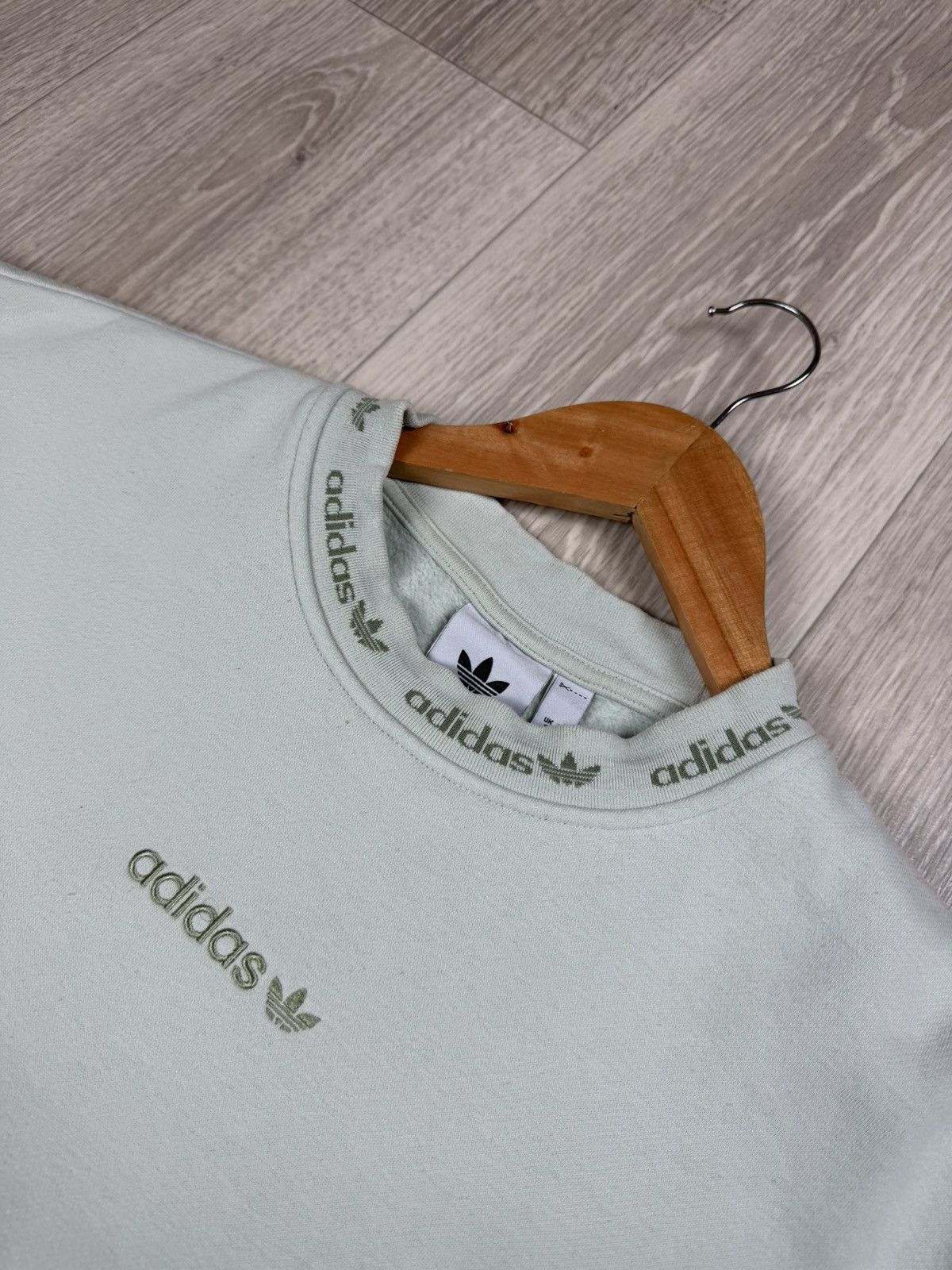 Adidas Adidas Trefoil Linear Crew Neck Sweatshirt Size S Size US S / EU 44-46 / 1 - 4 Thumbnail