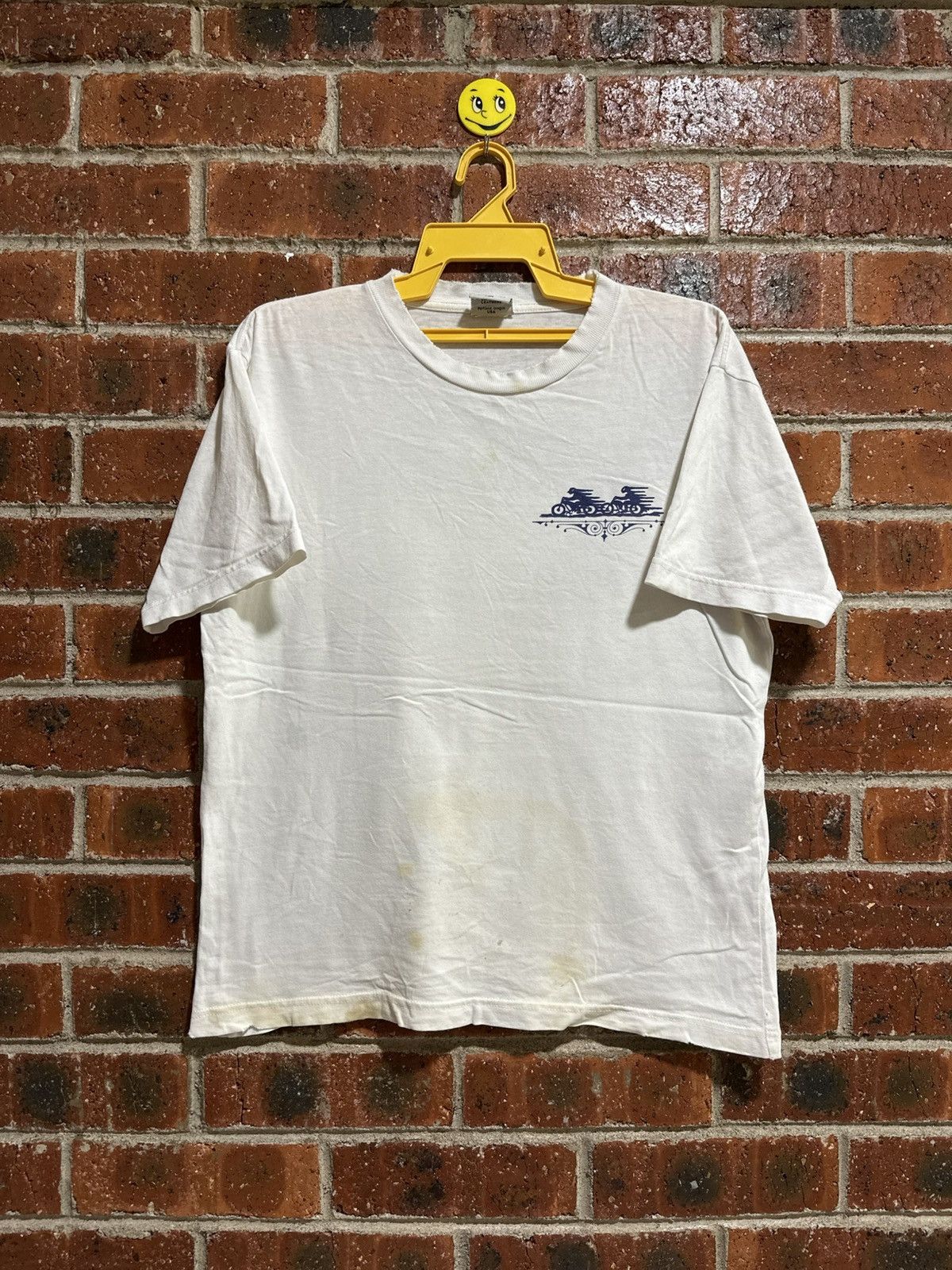 Vintage × West Coast Choppers Vintage Langlitz Leathers Distress Tee Size US M / EU 48-50 / 2 - 2 Thumbnail