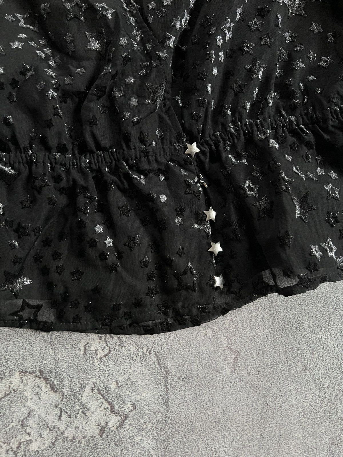 The Kooples The Kooples Blouse Top Stars Print Black Romantic Size 2 Size XS / US 0-2 / IT 36-38 - 5 Thumbnail
