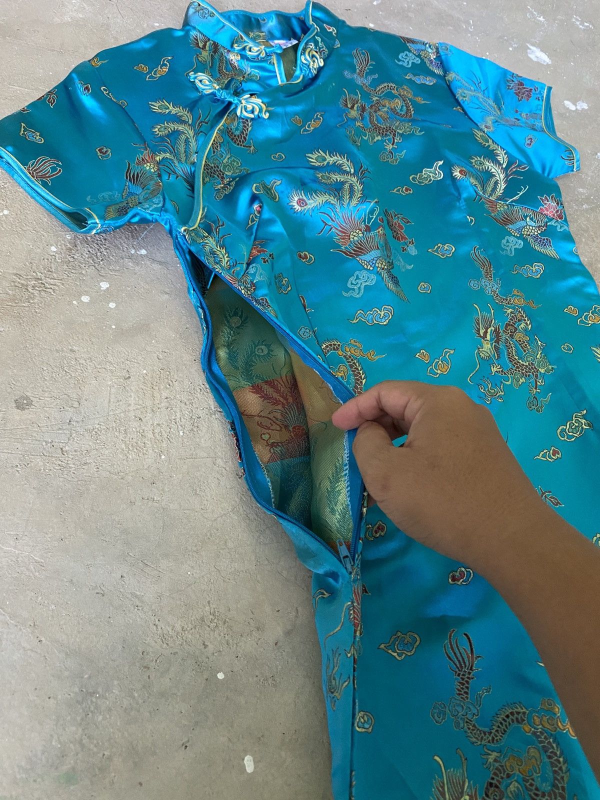Chinese Laundry Vintage Chinese Cheongsam Silk Dress Size S / US 4 / IT 40 - 9 Thumbnail