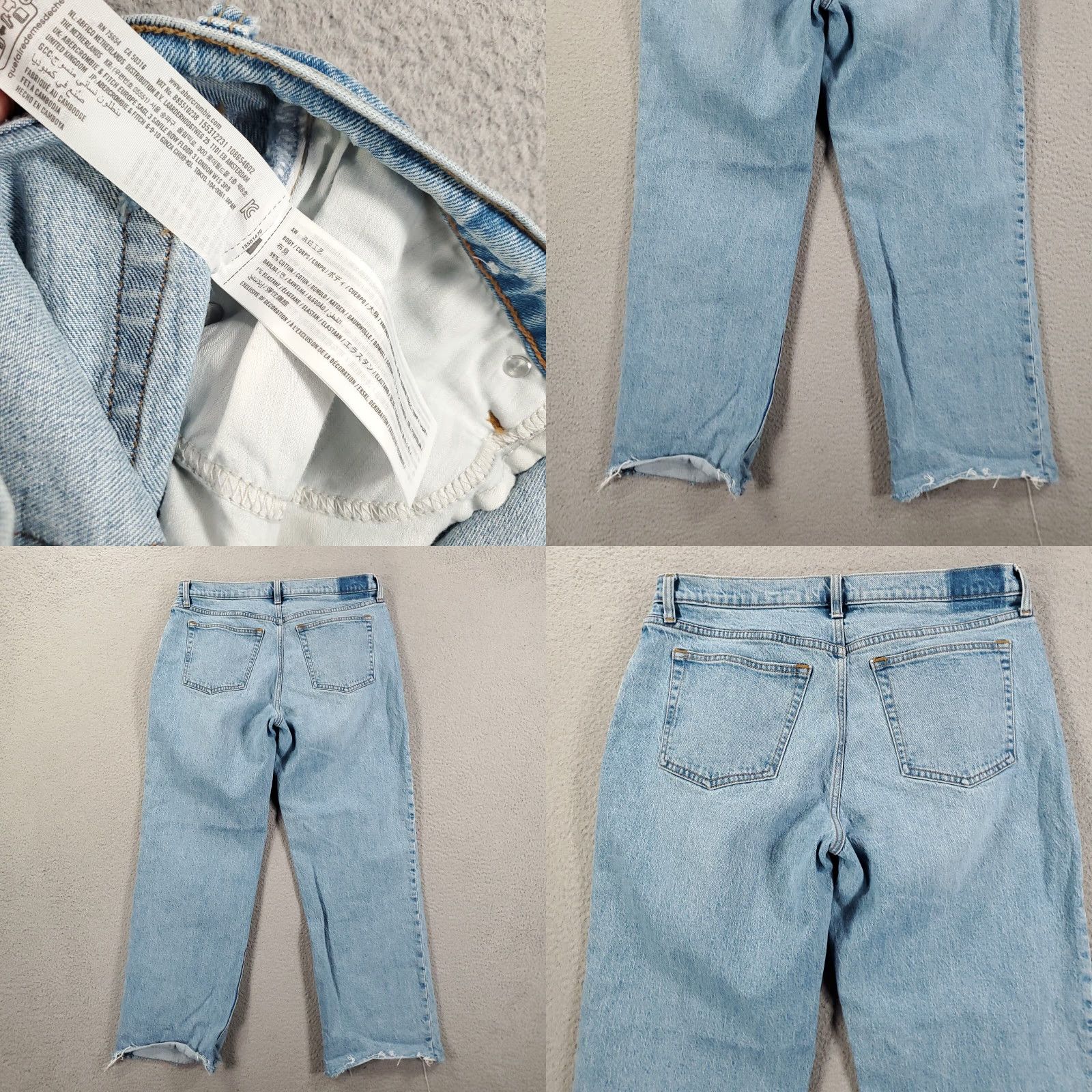 Abercrombie & Fitch Abercrombie & Fitch The Baggy Jean Womens 30 10 Short Low Rise Loose Relaxed Y2K Jeans Size 30" / US 8 / IT 44 - 8 Thumbnail