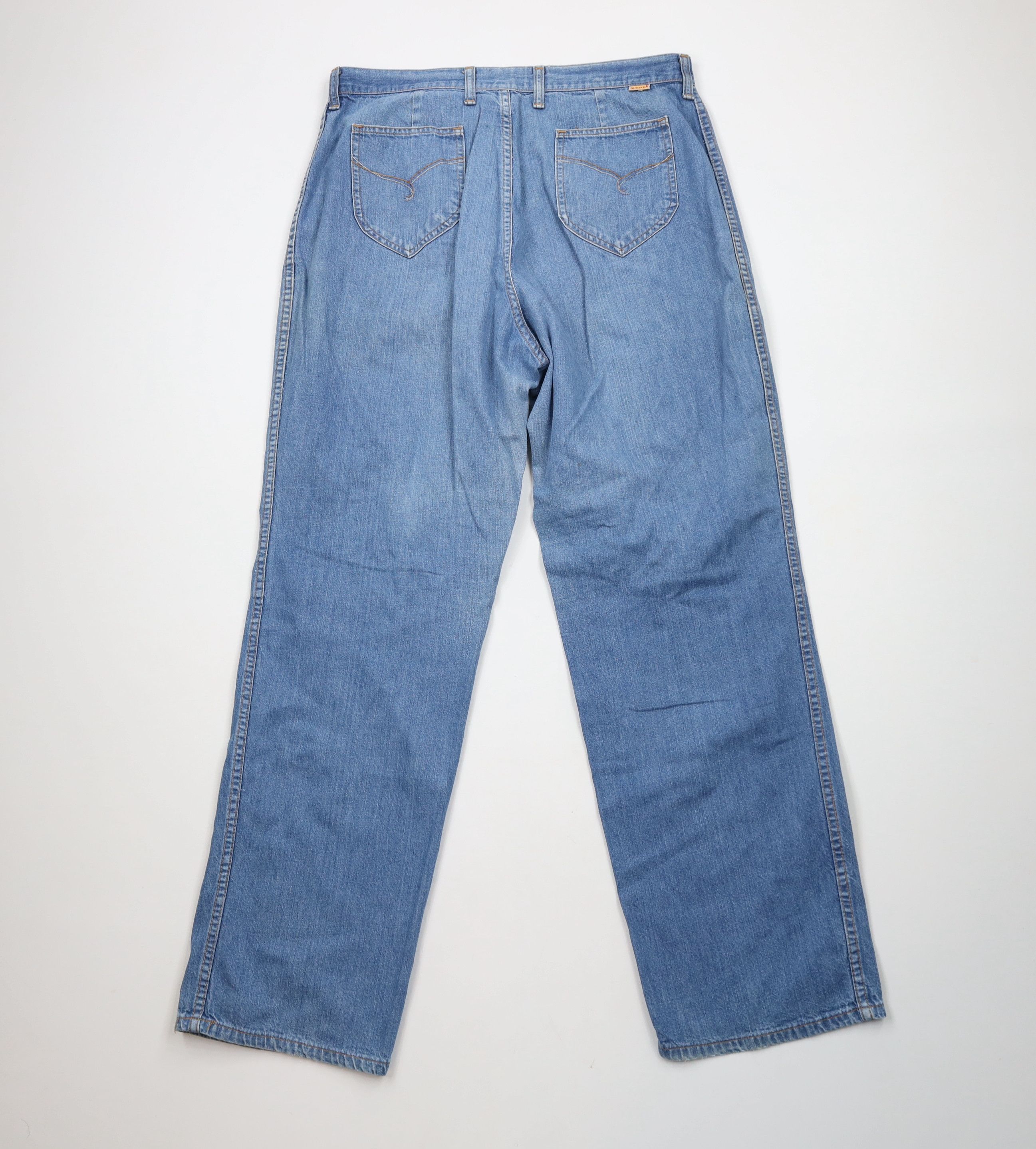 Vintage Vintage 70s Streetwear Relaxed Wide Leg Denim Jeans USA Size 42" / US 20 - 10 Thumbnail