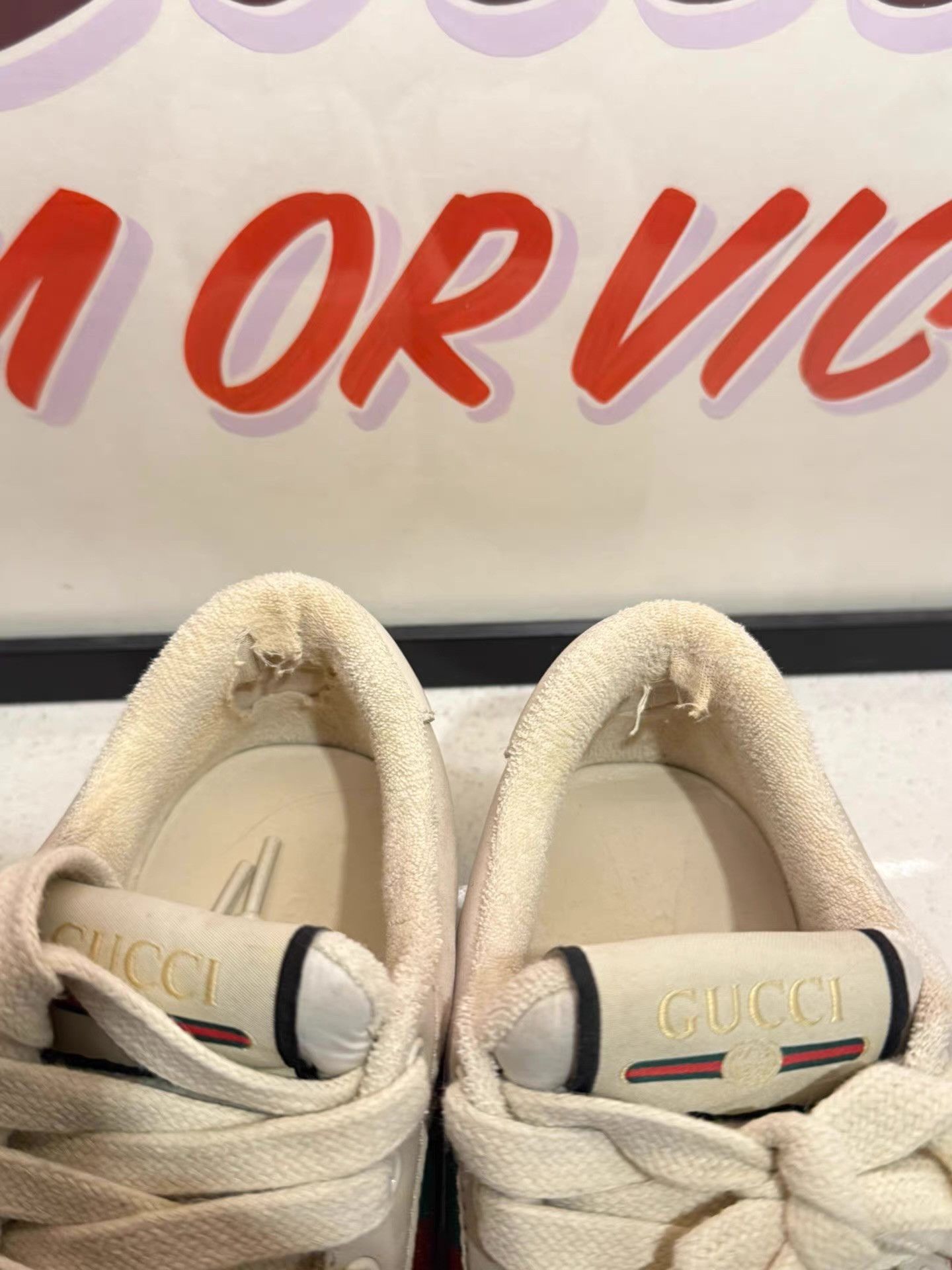Gucci GUCCI Screener women’s vintage dirty sneakers Ｑ20 Size US 5.5 / IT 35.5 - 6 Thumbnail