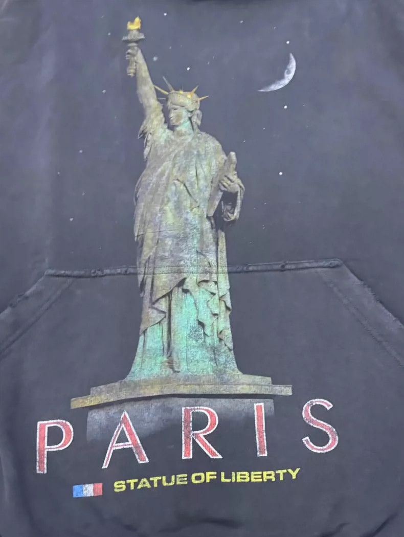 Balenciaga Balenciaga Graphic printed hooded sweatshirt with long sle Size US L / EU 52-54 / 3 - 3 Thumbnail