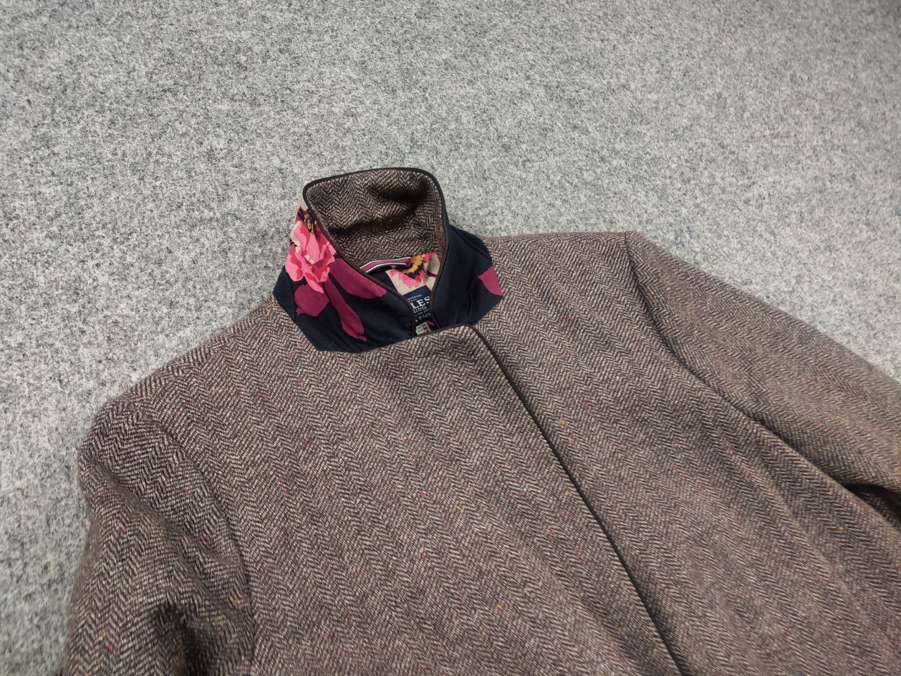 Harris Tweed Joules Agatha Ladies Tweed Brown Blazer Herringbone Jacket Size M / US 6-8 / IT 42-44 - 9 Thumbnail