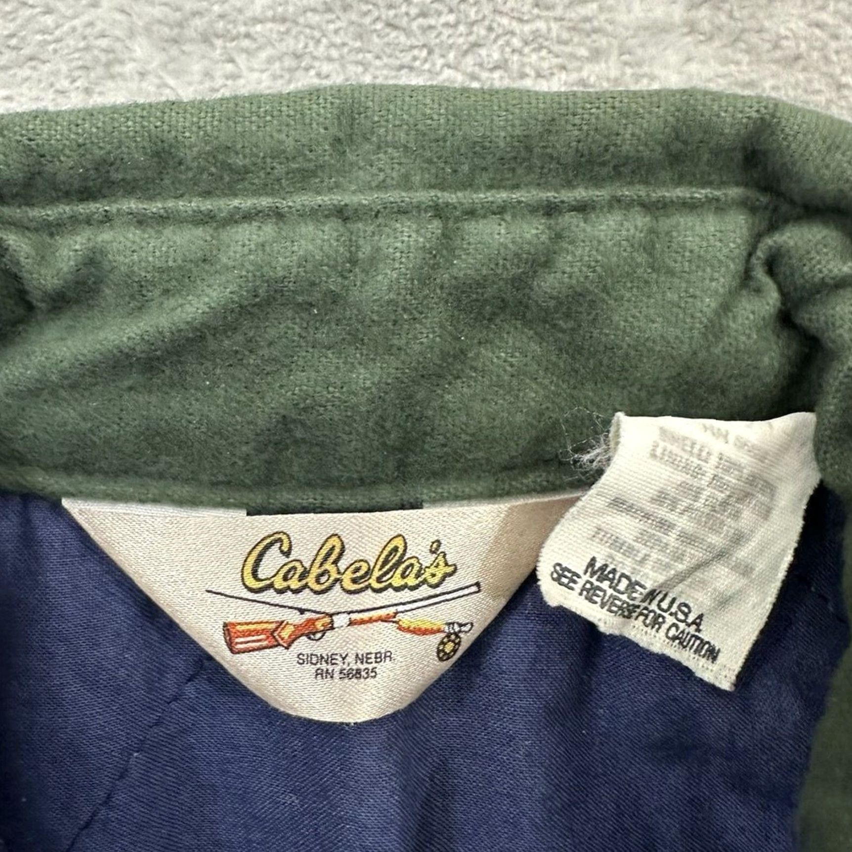 Vintage VINTAGE Cabela's Flannel Jacket Mens Small Green Insulated Lined Button Up Chore Quilted Cotton Jacket Men's S Green Size US S / EU 44-46 / 1 - 2 Thumbnail