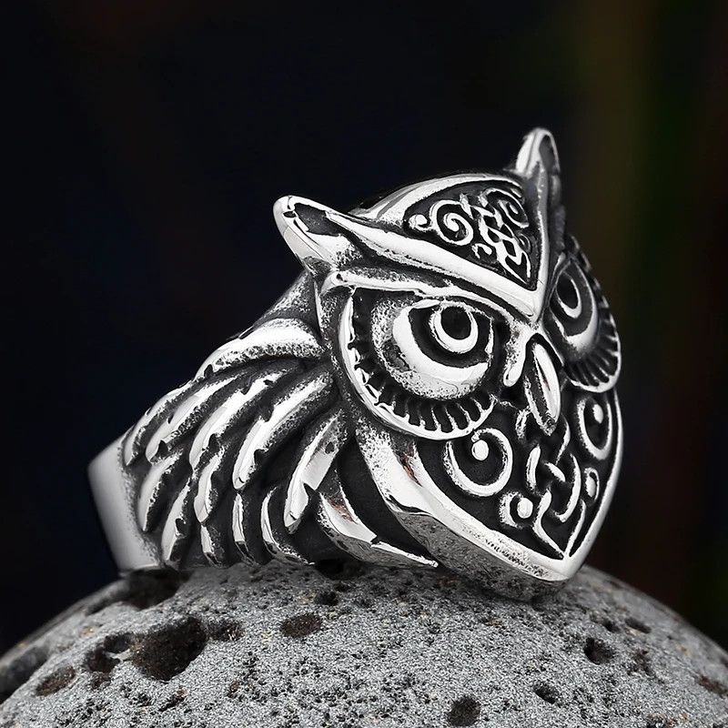 Japanese Brand × Jewelry × Vintage Owl Head Ring Size ONE SIZE - 3 Thumbnail