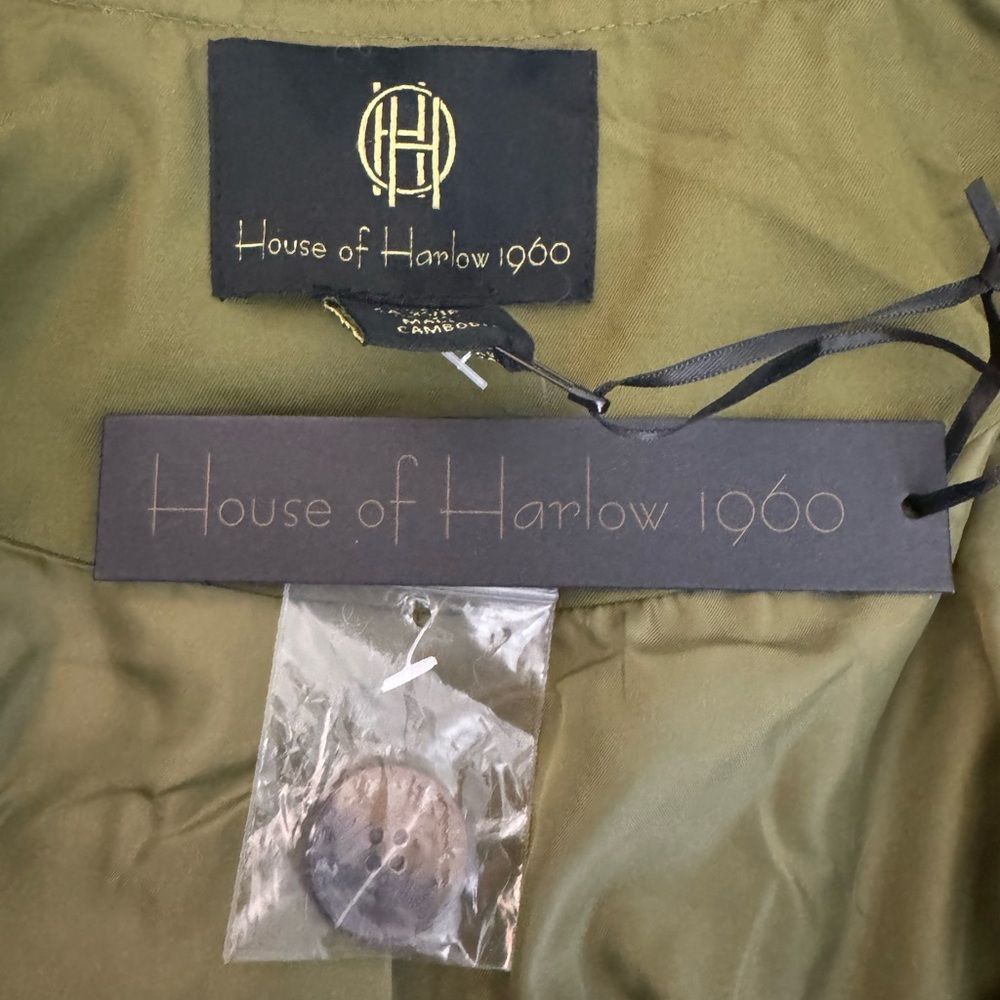 Other House of Harlow 1960 SZ S long green rain jacket Size S / US 4 / IT 40 - 4 Thumbnail