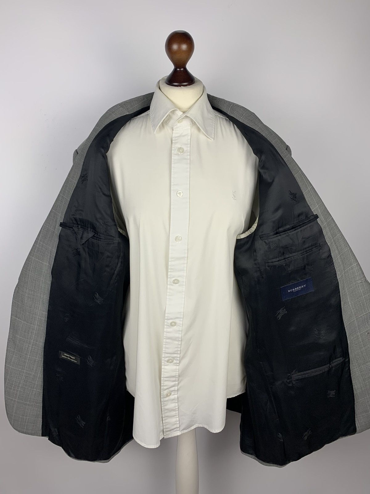 Burberry × Vintage Burberry London Bennet-S Blazer High Twist Men’s Size 56 90s Size 46R - 10 Thumbnail