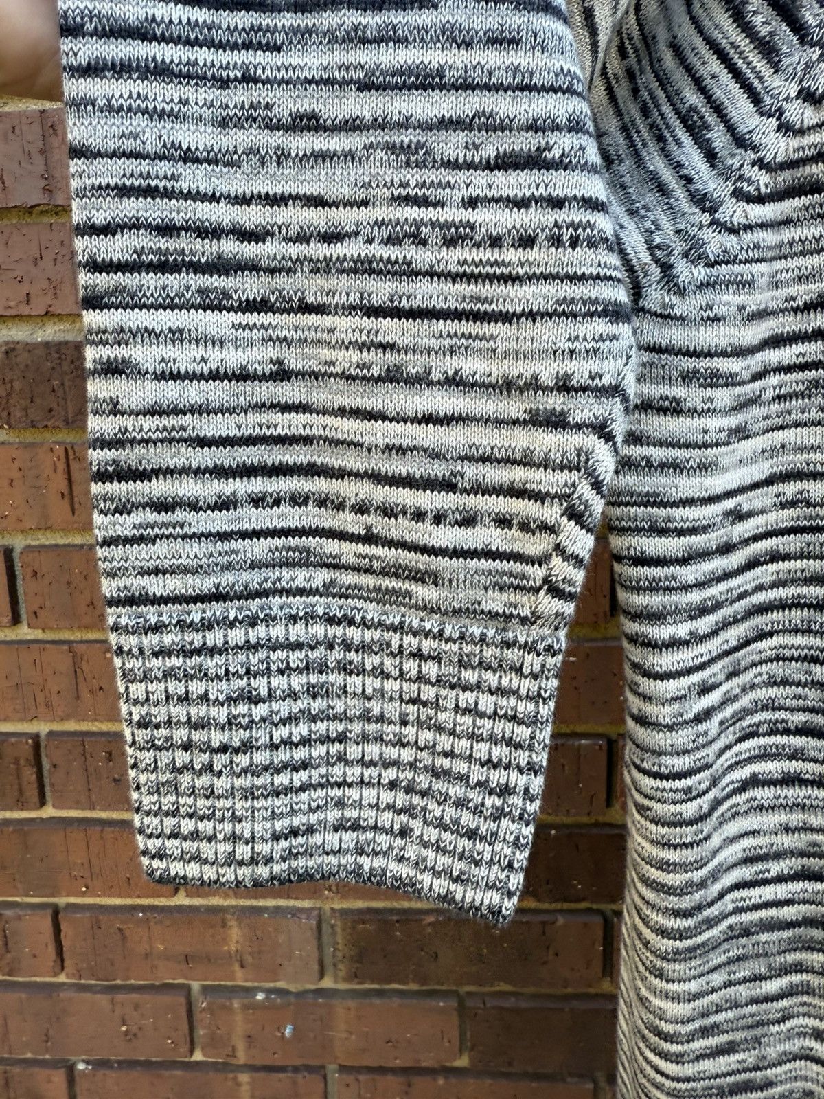 Other Eight Eight Eight Gray White Black Cotton Cowl Neck Sweater Size XL / US 12-14 / IT 48-50 - 6 Thumbnail
