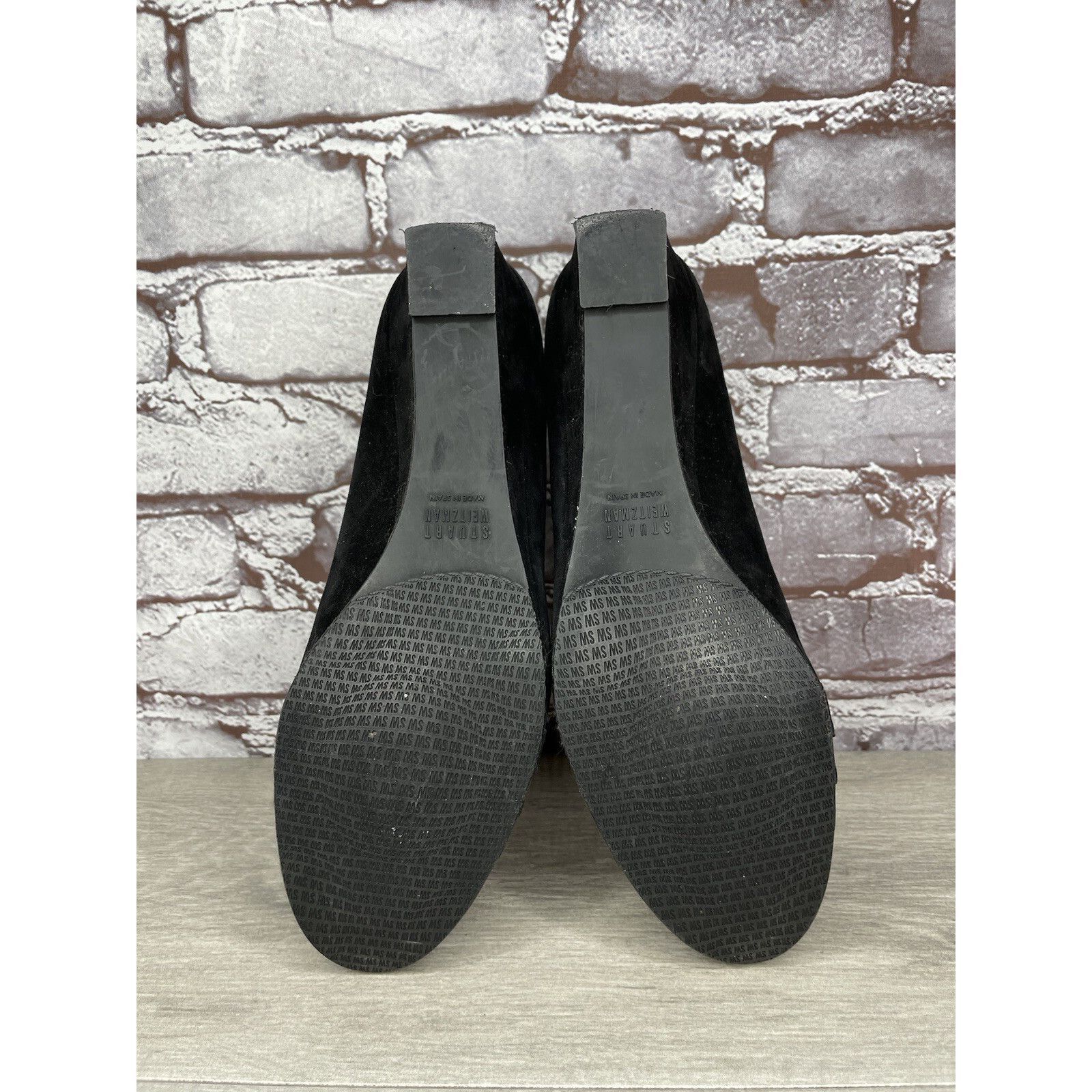 Stuart Weitzman Stuart Weitzman Black Suede Leather High Wedge Pumps Shoes W Size US 10 / IT 40 - 21 Thumbnail