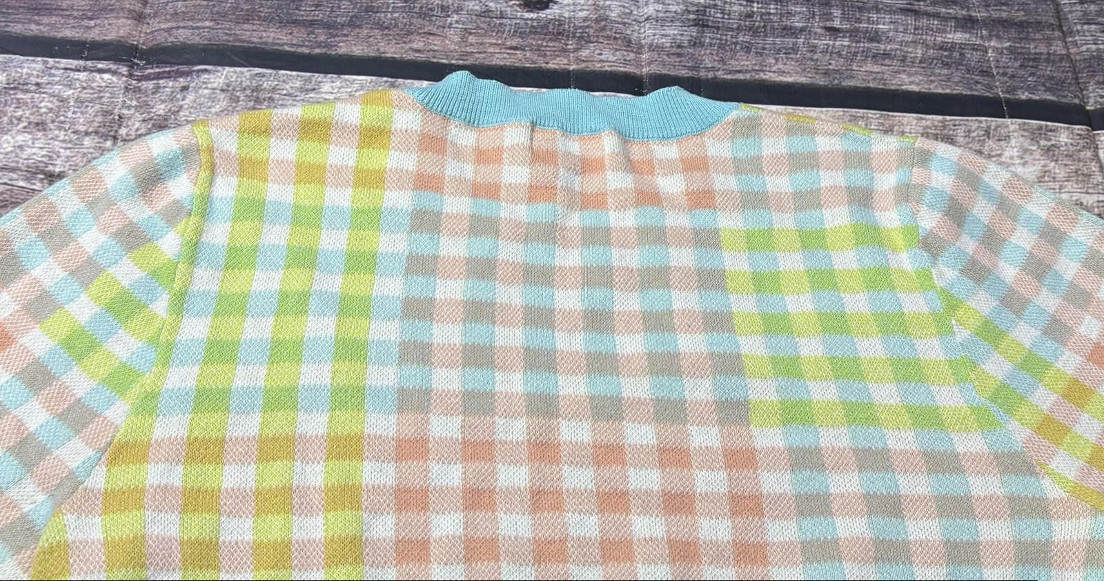 Other 27 Miles Sweater Women's Medium Cotton Colorblock Check Size M / US 6-8 / IT 42-44 - 6 Thumbnail