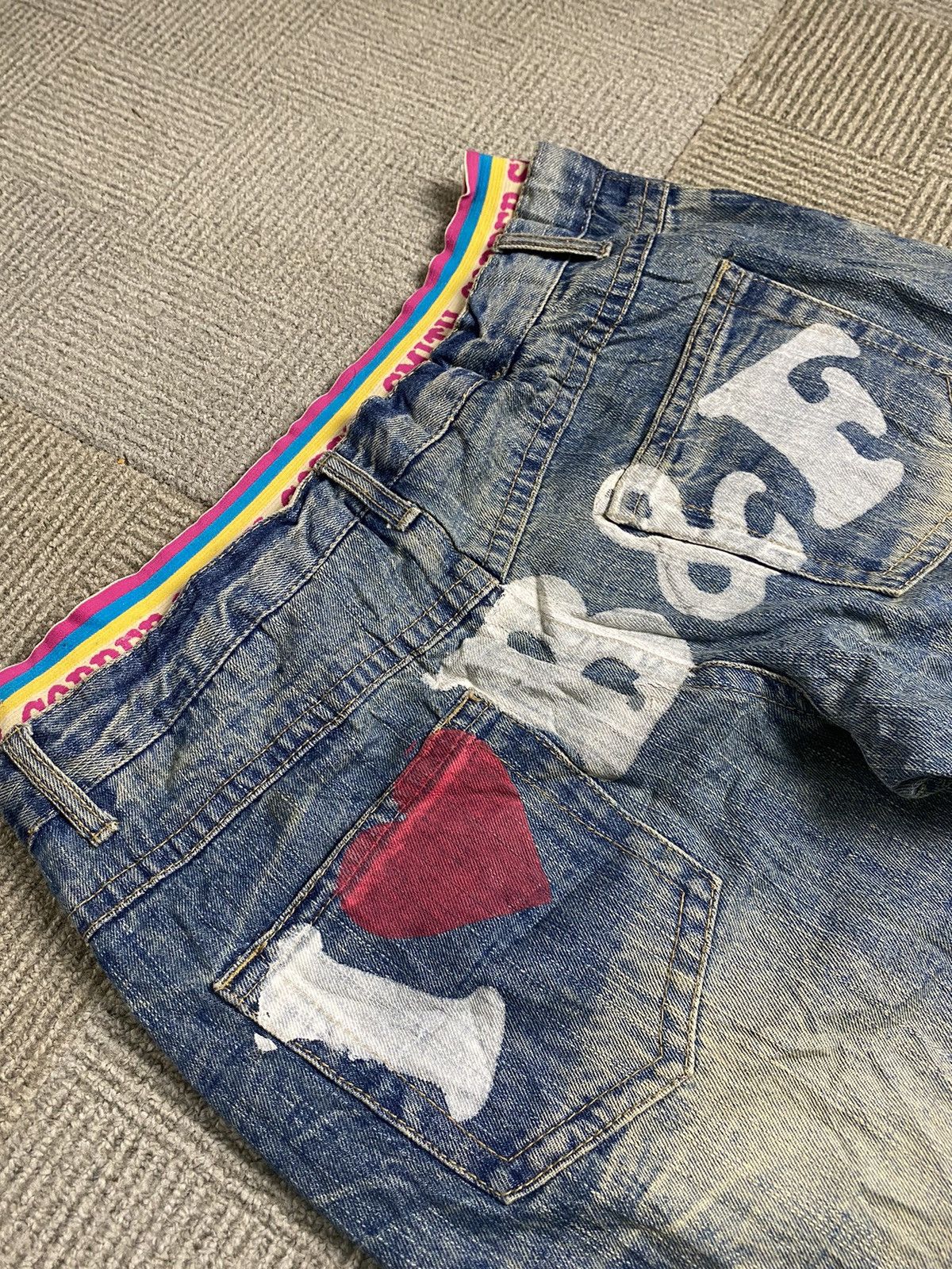 Hysteric Glamour × If Six Was Nine JAPANESE BRAND DISTRESED COPPER SMITH DOUBLE WAIST JEANS Size US 34 / EU 50 - 13 Thumbnail
