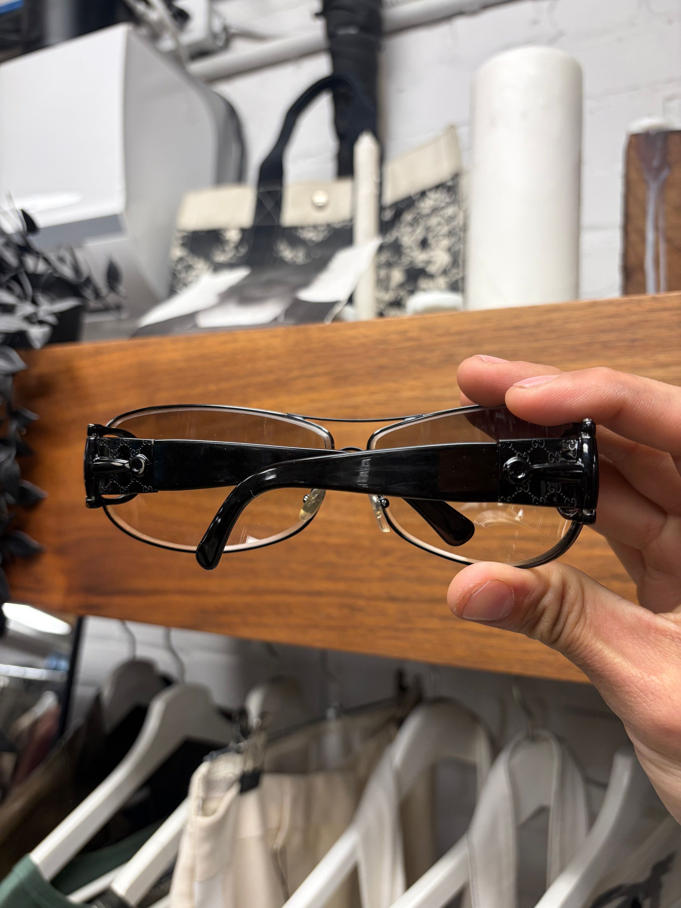 Gucci Gucci Black Guccisima Monogram ‘Horsebit’ Sunglasses Size ONE SIZE - 4 Thumbnail