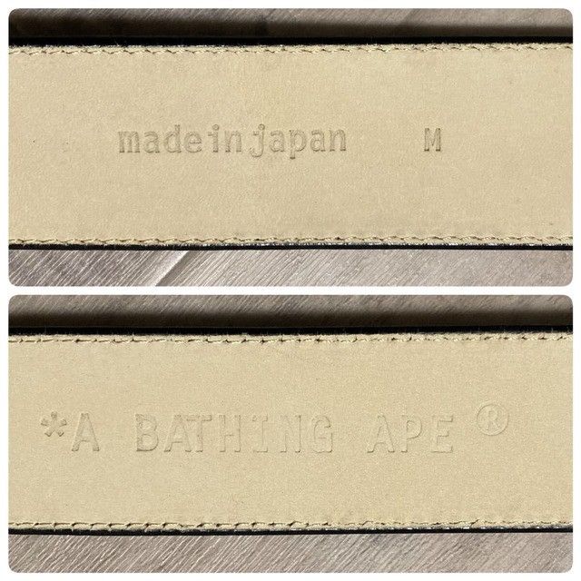 Bape BAPE CAMO Gold Buckle Leather Belt a bathing ape NIGO Size ONE SIZE - 6 Thumbnail