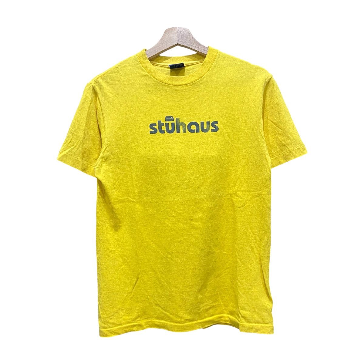 Stussy Vintage 90s Stüssy Stühaus Logo T-Shirt Yellow Size US S / EU 44-46 / 1 - 1 Thumbnail