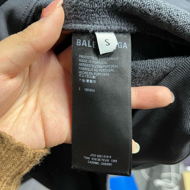 Balenciaga Balenciaga Balenciaga Grey Logo Print Hoodie-2506 Size US XS / EU 42 / 0 - 7 Thumbnail