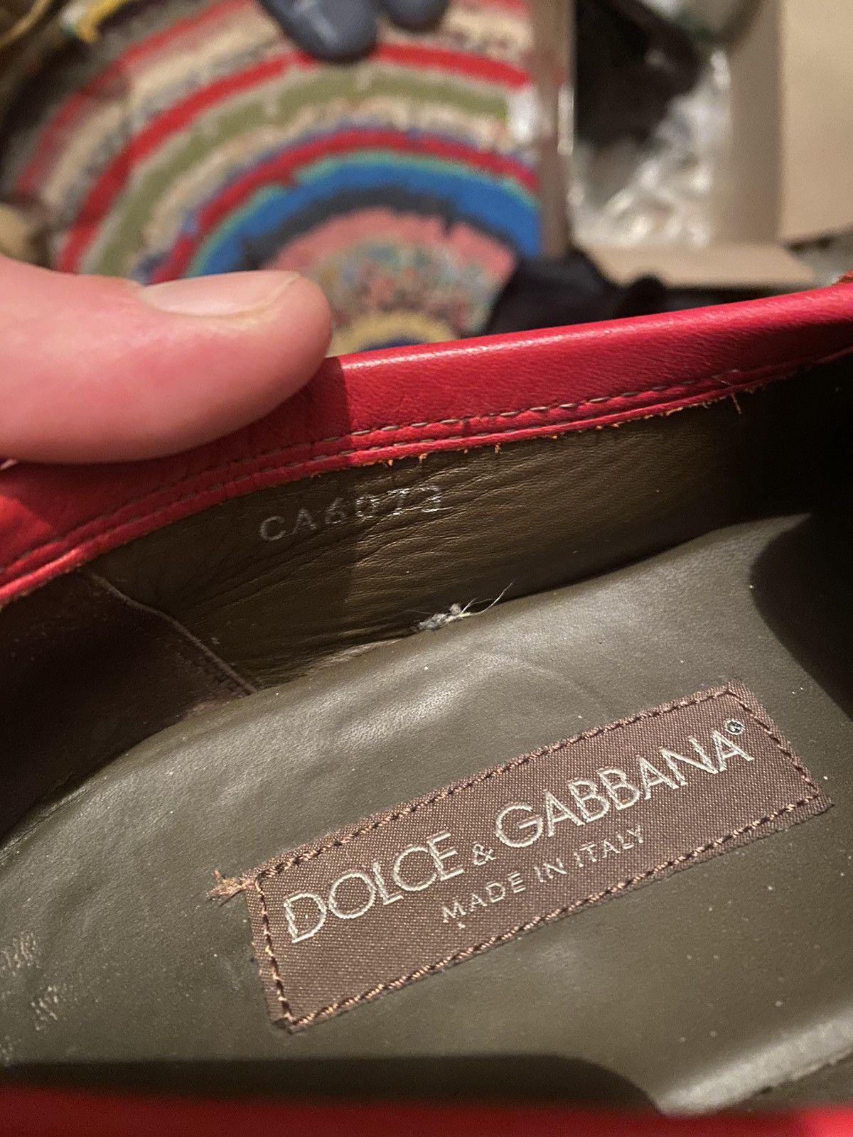 Dolce & Gabbana Dolce Gabbana Leather Red Moccasin Size U.K. 7.5 Size US 8 / EU 41 - 15 Thumbnail