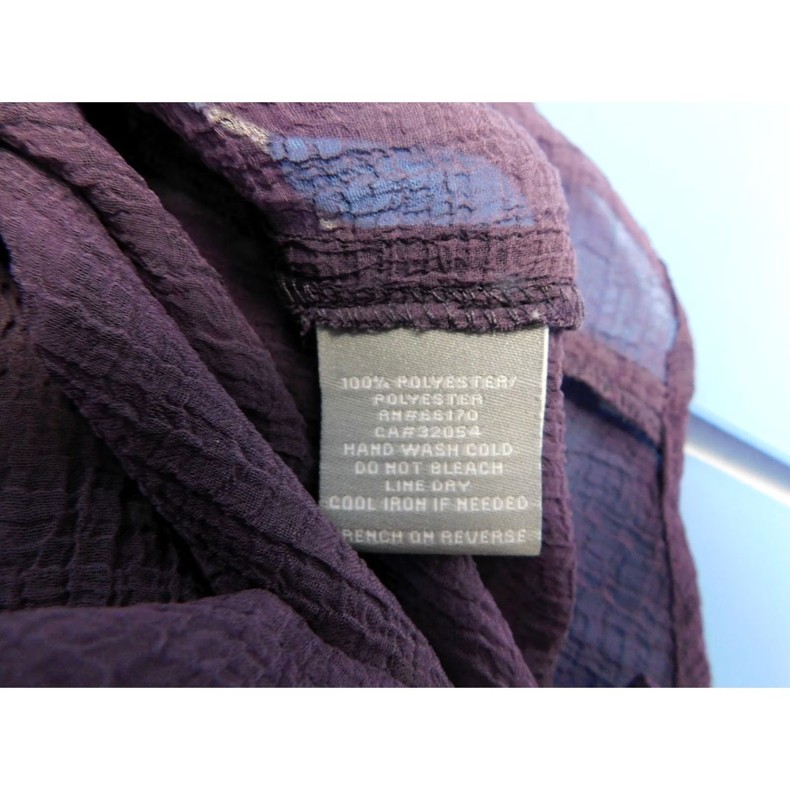 Vintage Sparkle & Fade Blouse Purple 3/4 Sleeve Sheer Crepe Top S Women Shirt Violet 2473 Size S / US 4 / IT 40 - 4 Thumbnail