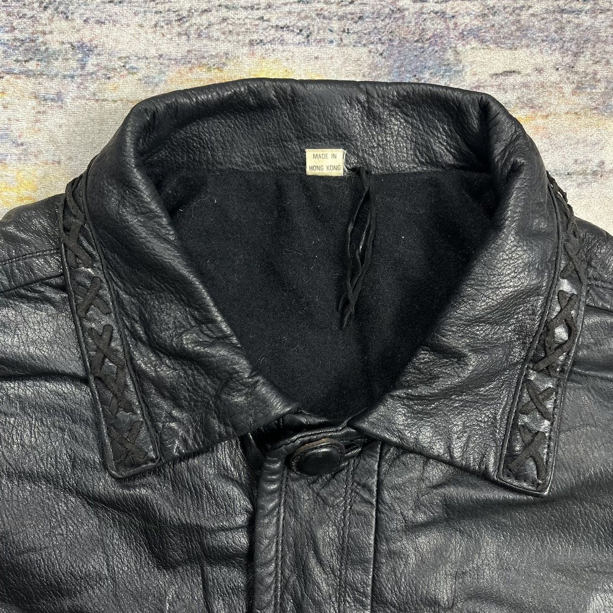 Japanese Brand × Le Grande Bleu (L.G.B.) × Nicole Club 90s Boutique Nicole by itsuko trucker lace leather jacket Size US M / EU 48-50 / 2 - 10 Thumbnail