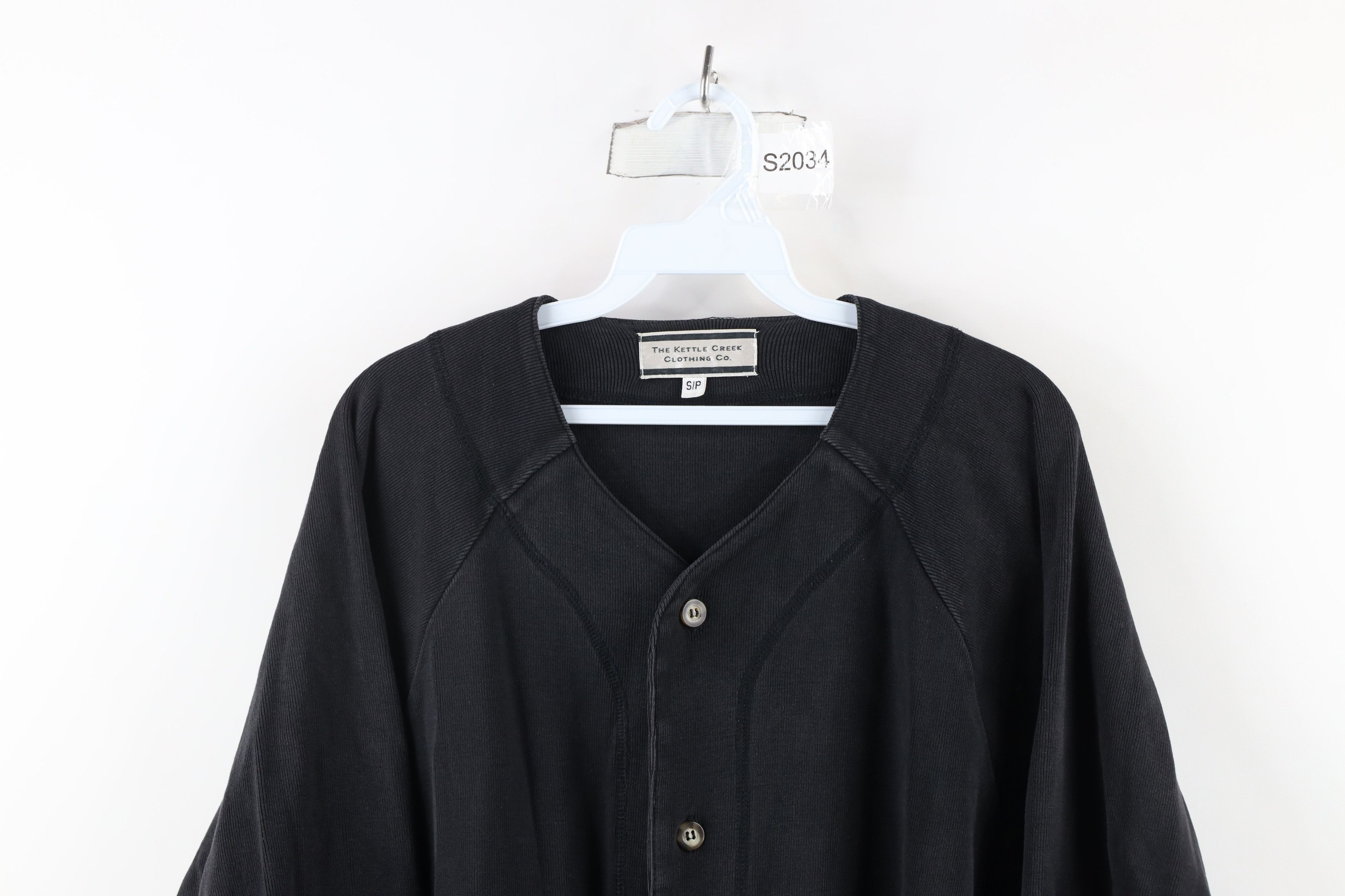 Vintage Vintage 90s Streetwear Heavyweight Ribbed Knit Button Shirt Size US S / EU 44-46 / 1 - 2 Thumbnail