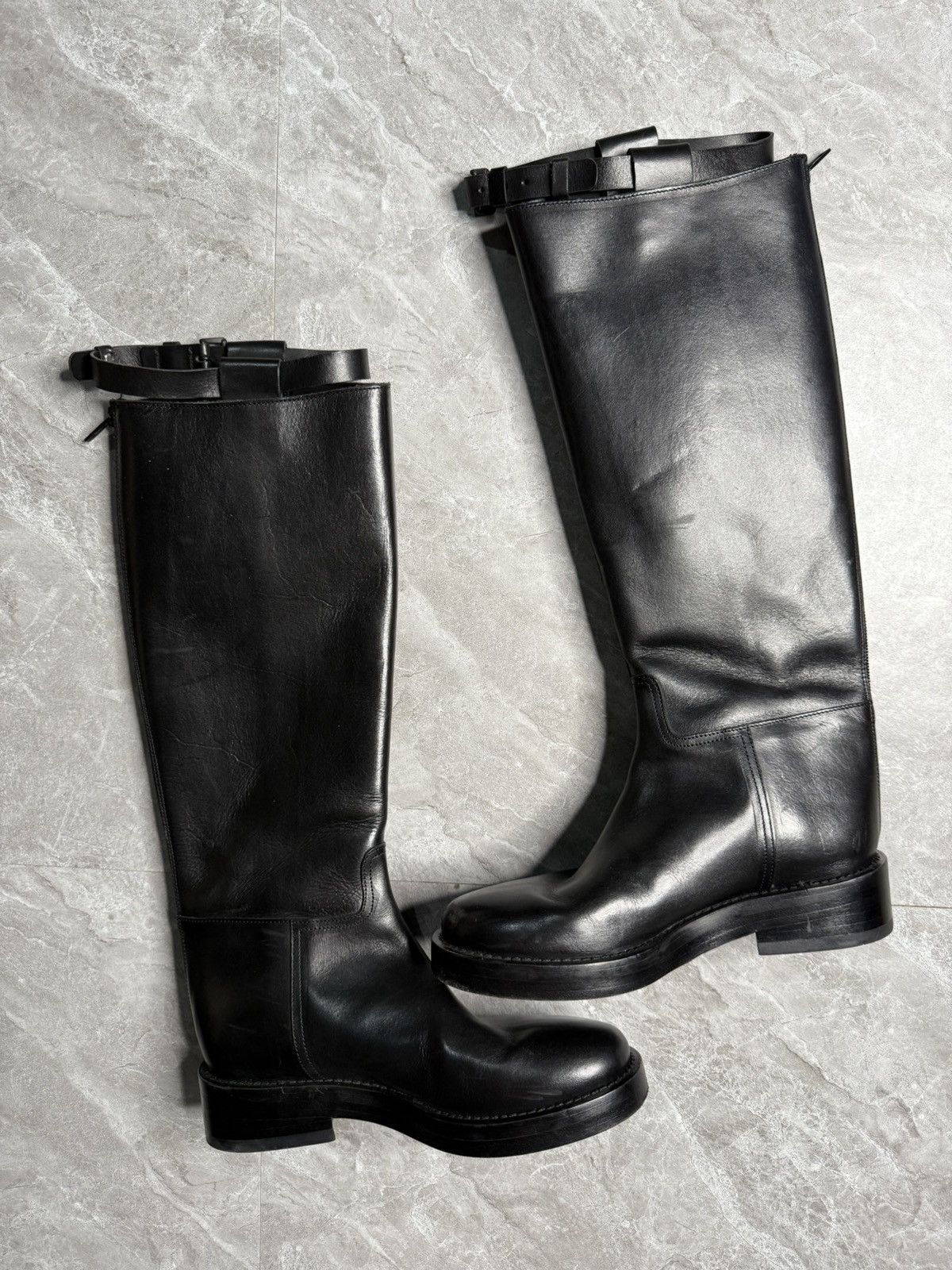 Ann Demeulemeester Ann Demeulemeester Belted Riding Boots 100% Authentic Size US 7 / IT 37 - 3 Thumbnail