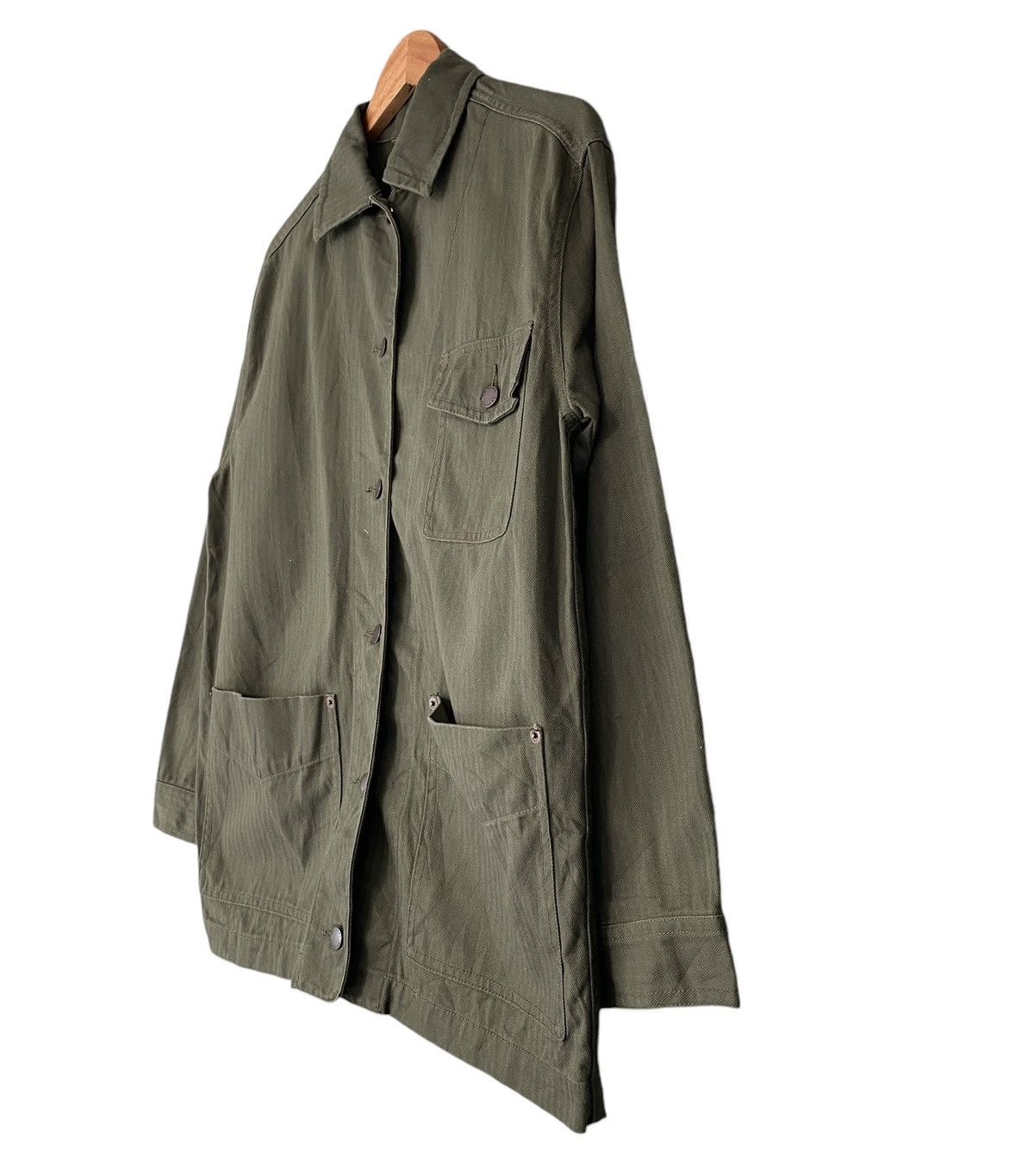 Uniqlo GU JEANS Chore Jacket Army Green Size US L / EU 52-54 / 3 - 6 Thumbnail