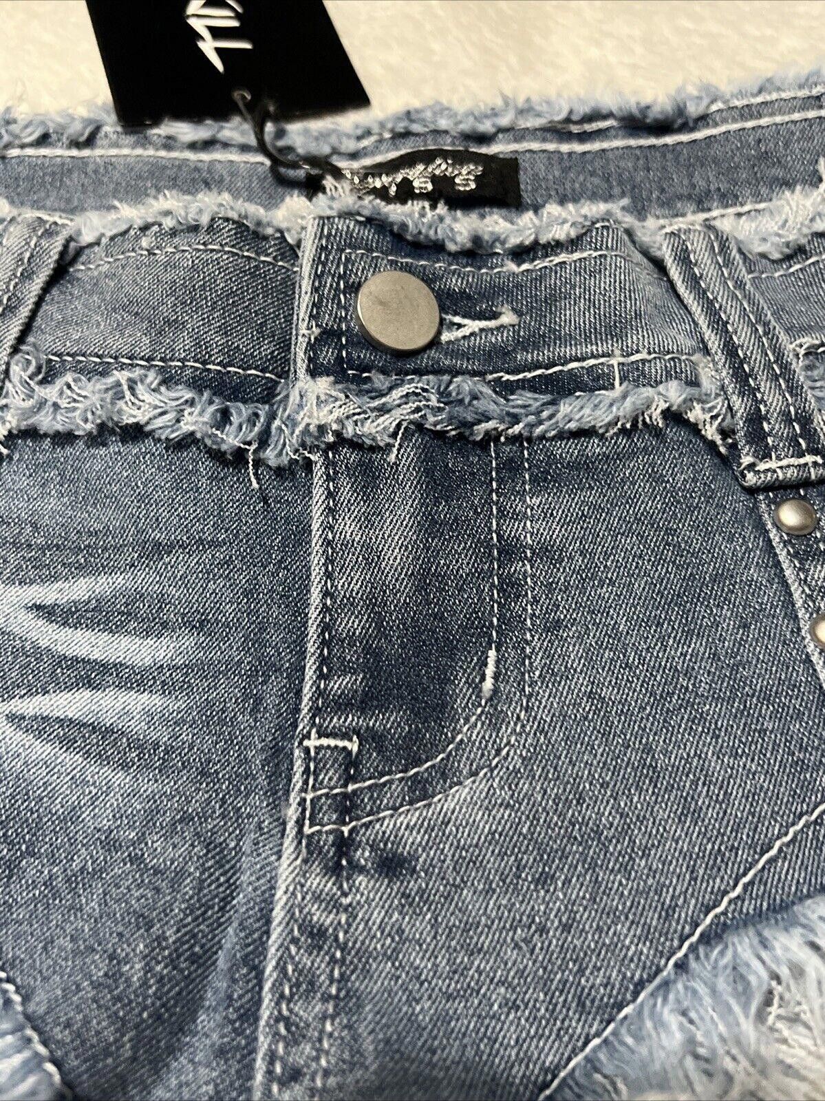 Designer Marisa Micro Shorts Medium Dolls Kill Jeans Denim Size 32" / US 10 / IT 46 - 4 Thumbnail