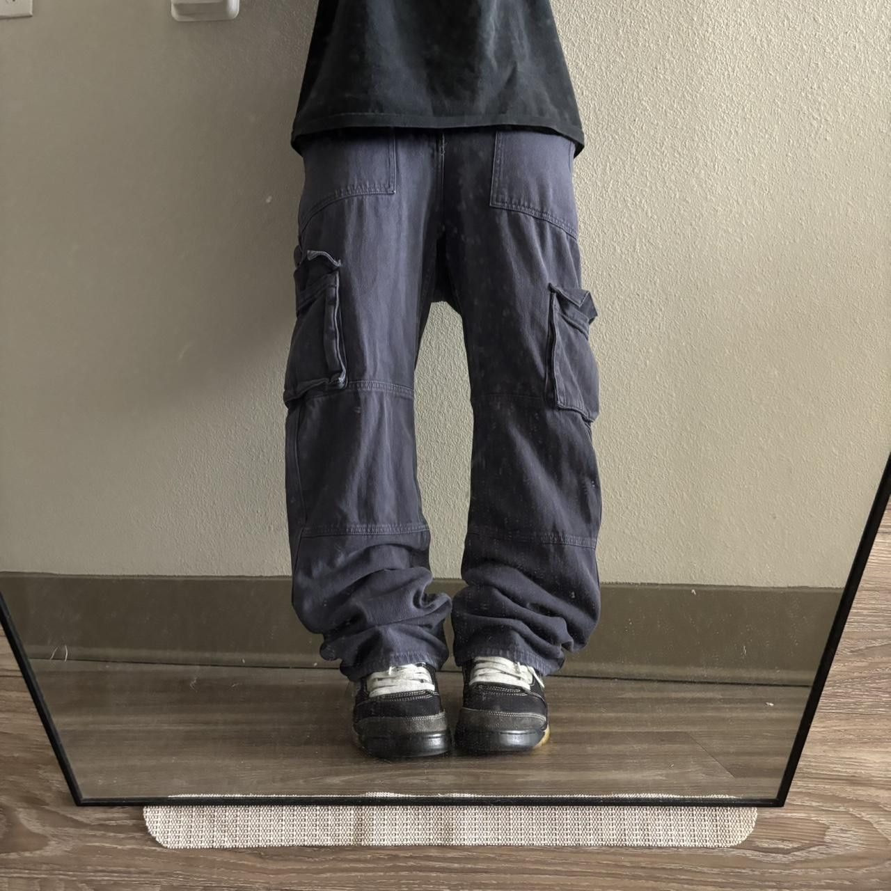 Japanese Brand Crazy Vintage Y2K/2000s Navy Blue Skater Style Cargo Pants! 29x31 Size US 29 - 1 Thumbnail