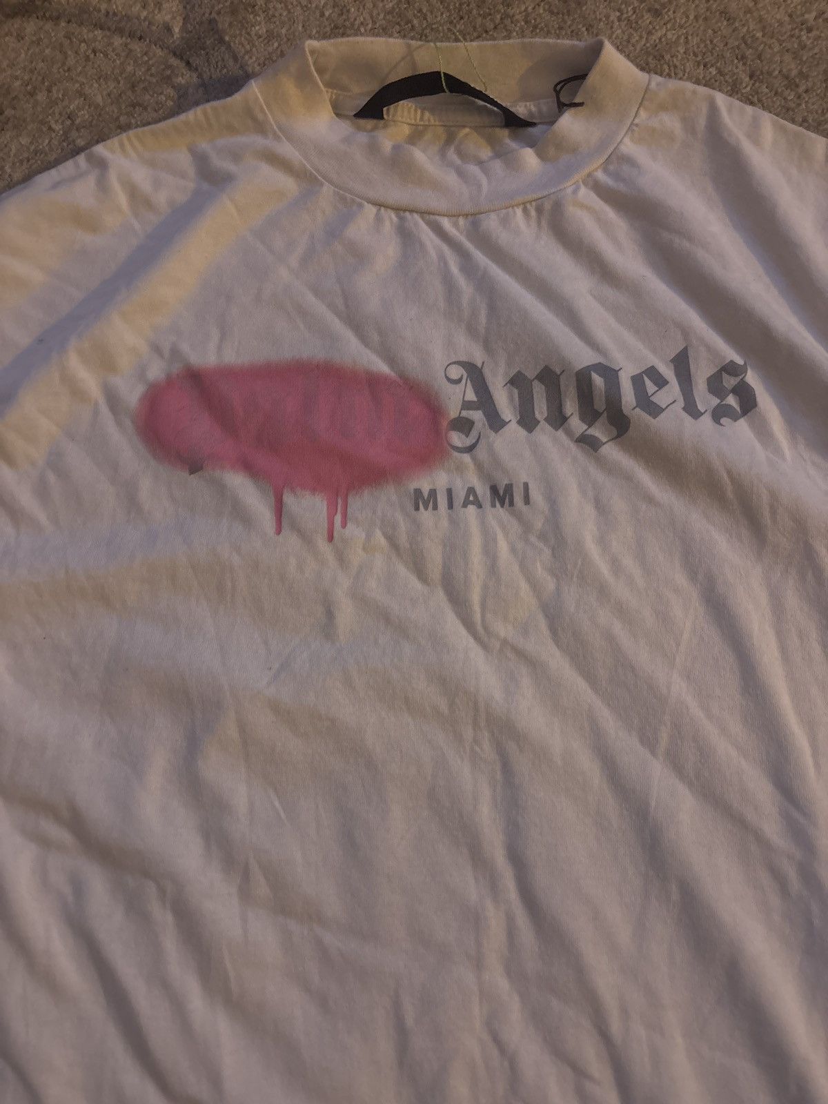 Palm Angels Palm Angels Pink Spray Miami T Shirt Size US XL / EU 56 / 4 - 2 Thumbnail