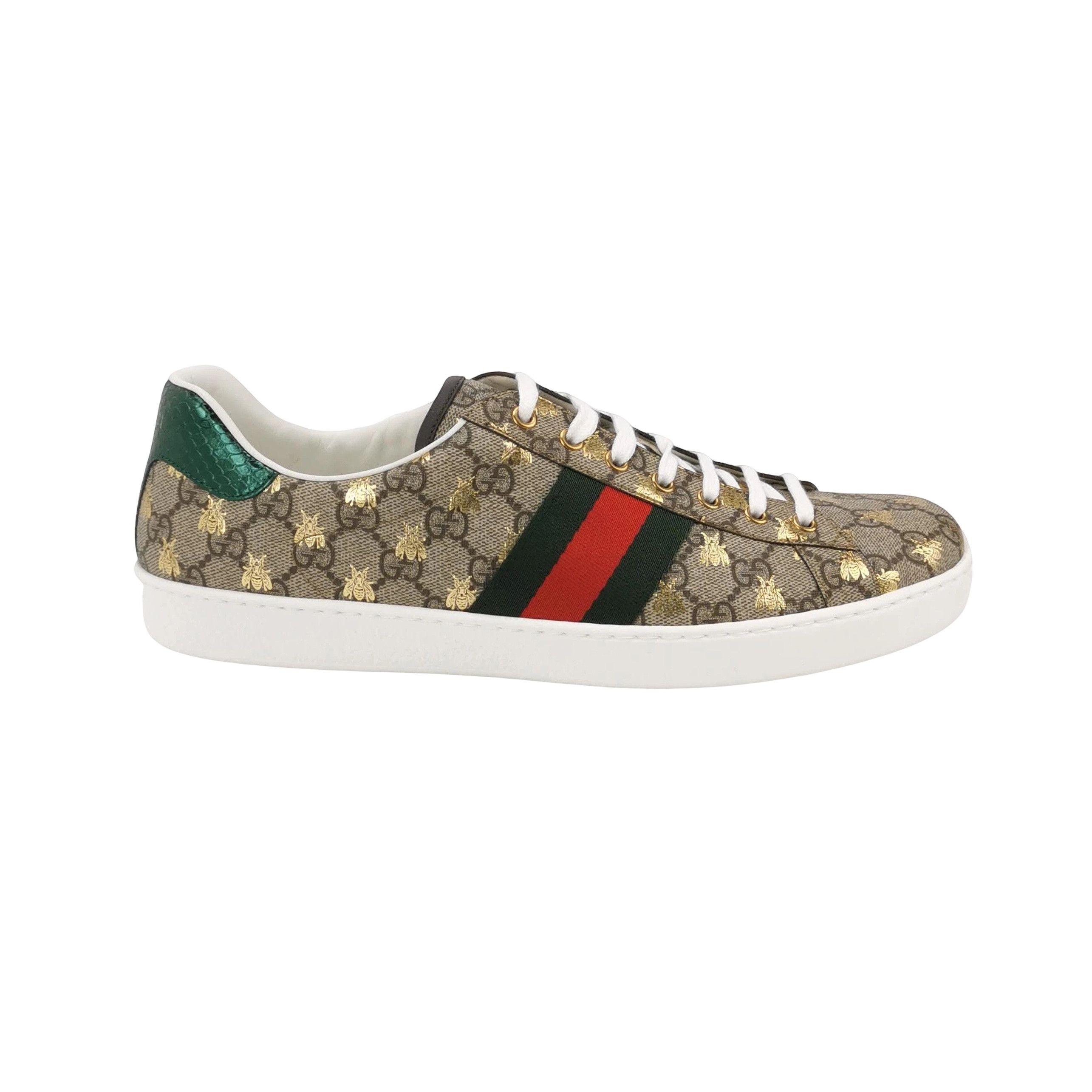 Gucci Gucci Bee GG Supreme Ace Sneakers 46.5 Size US 13 / EU 46 - 1 Thumbnail