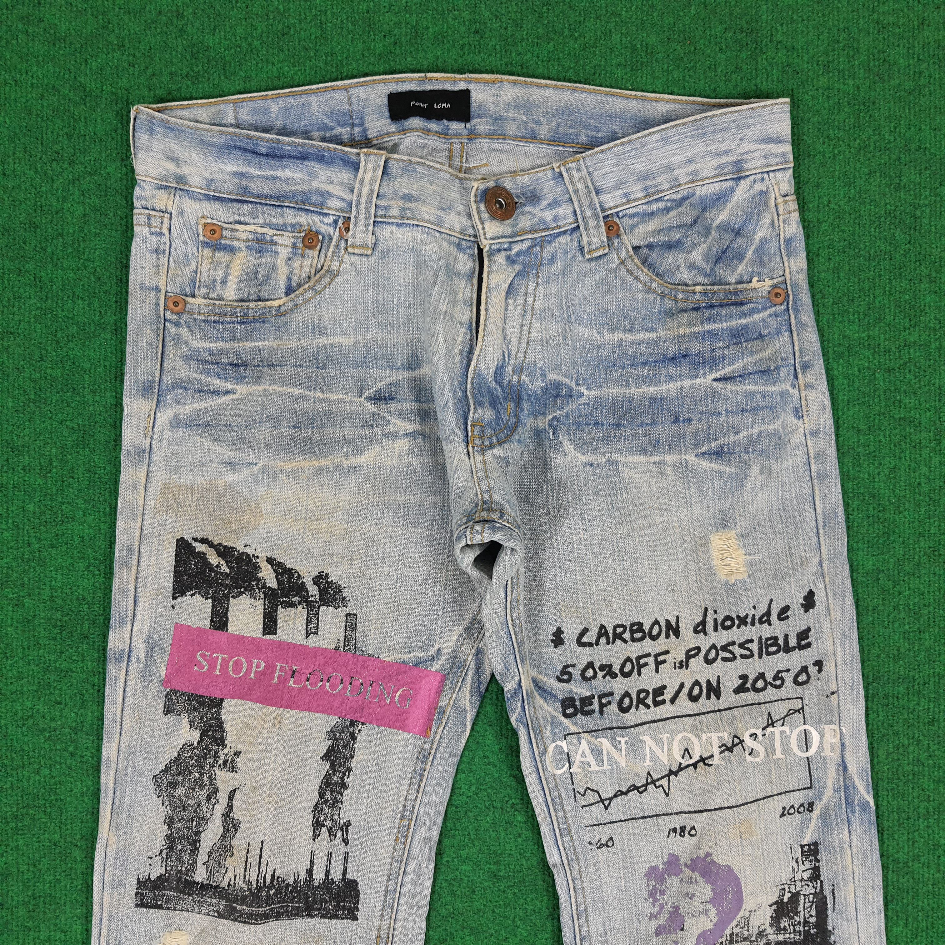 Japanese Brand Vintage Point Loma Art Design Distressed Style Jeans Size US 32 / EU 48 - 2 Thumbnail