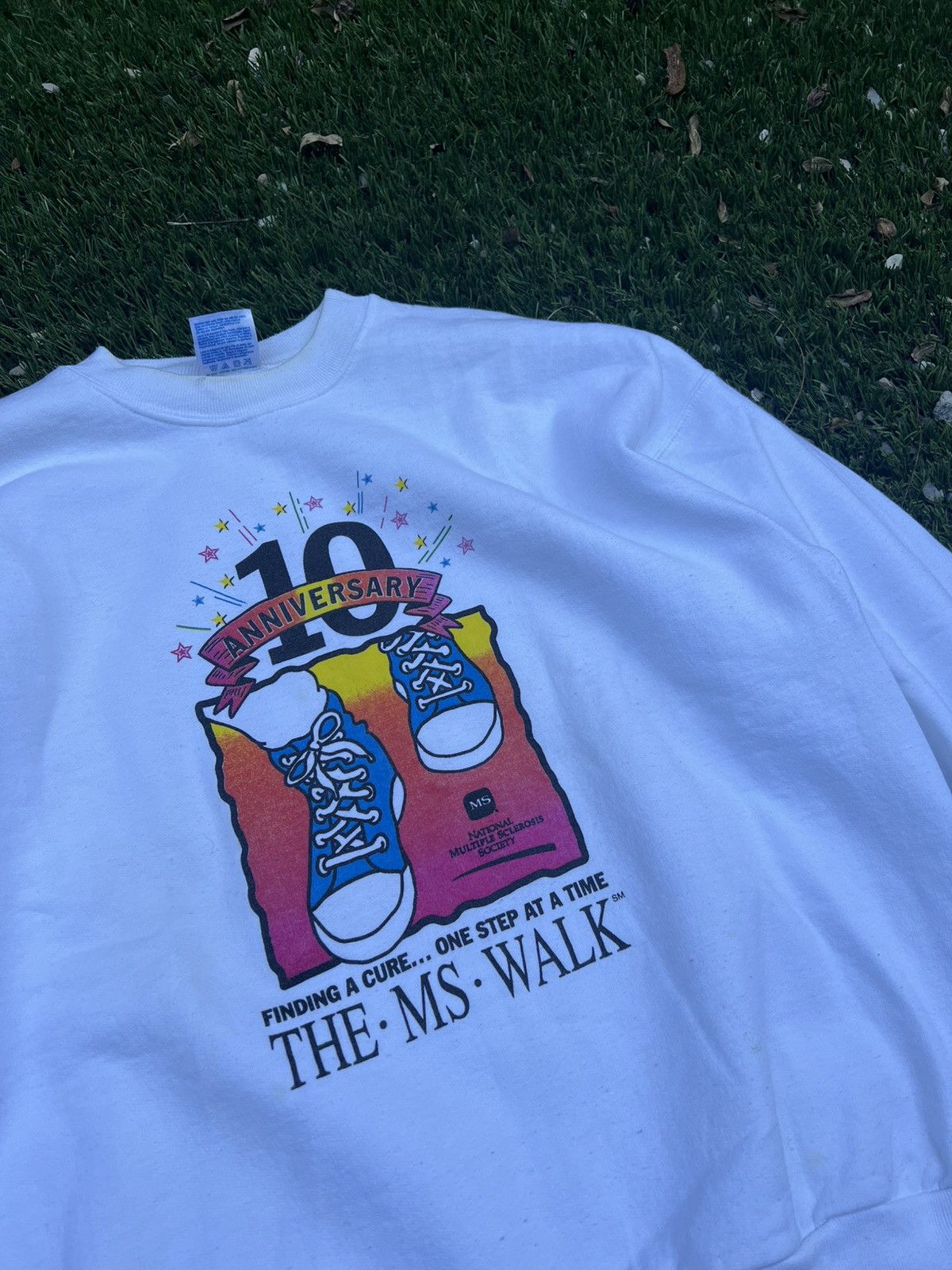 Vintage Vintage 90s MS Walk Sweatshirt Size US XL / EU 56 / 4 - 2 Thumbnail