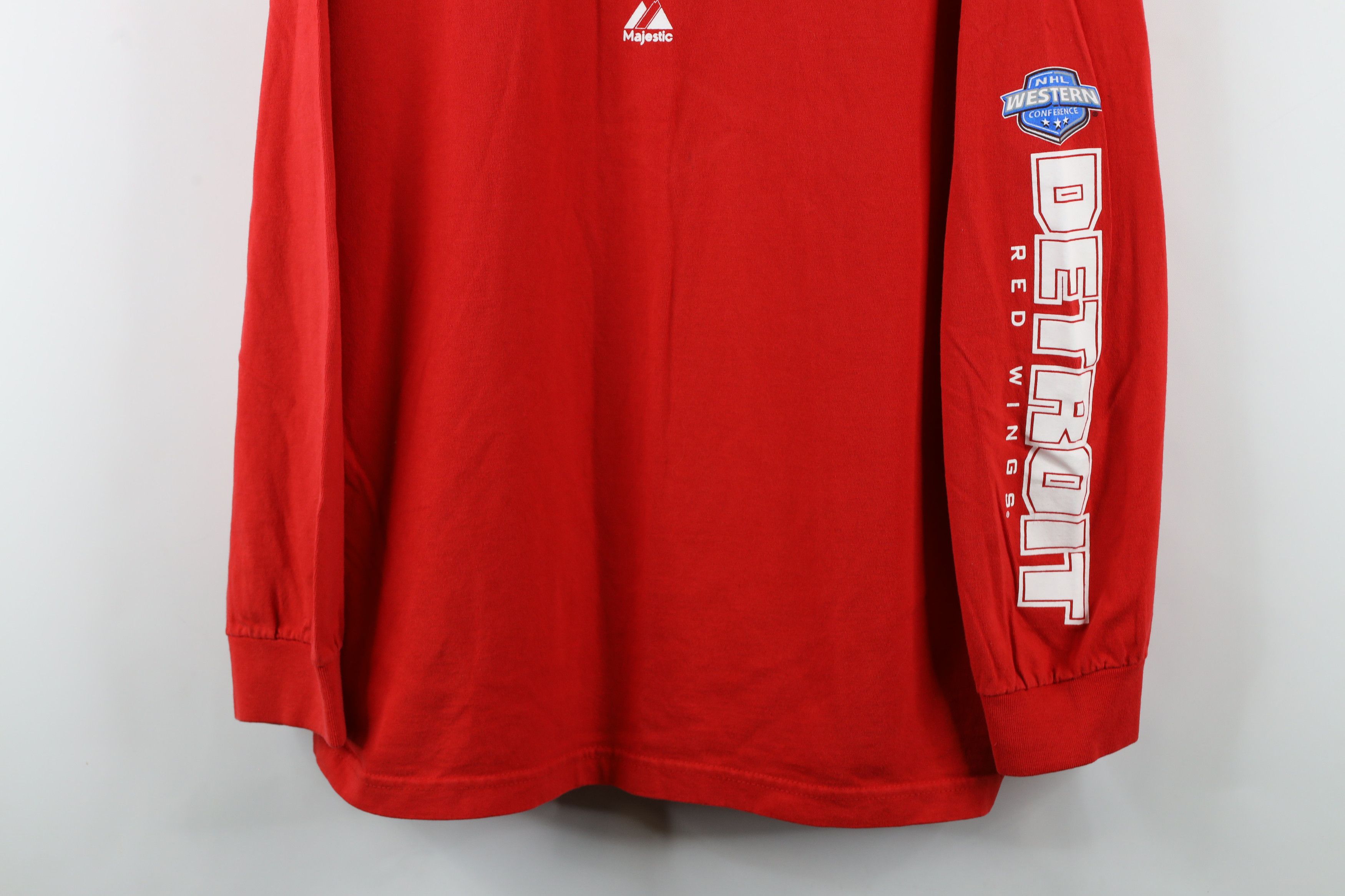 Majestic × Vintage Vintage Majestic Red Wings Hockey Long Sleeve T-Shirt Red Size US XL / EU 56 / 4 - 3 Thumbnail