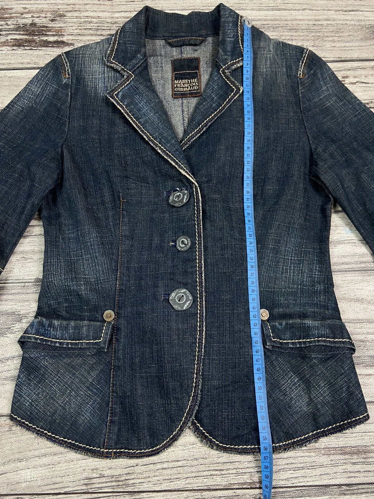 Marithe + Francois Girbaud 2000s Marithe Francois Girbaud AvantGarde Denim Jacket Jeans Size S / US 4 / IT 40 - 10 Thumbnail