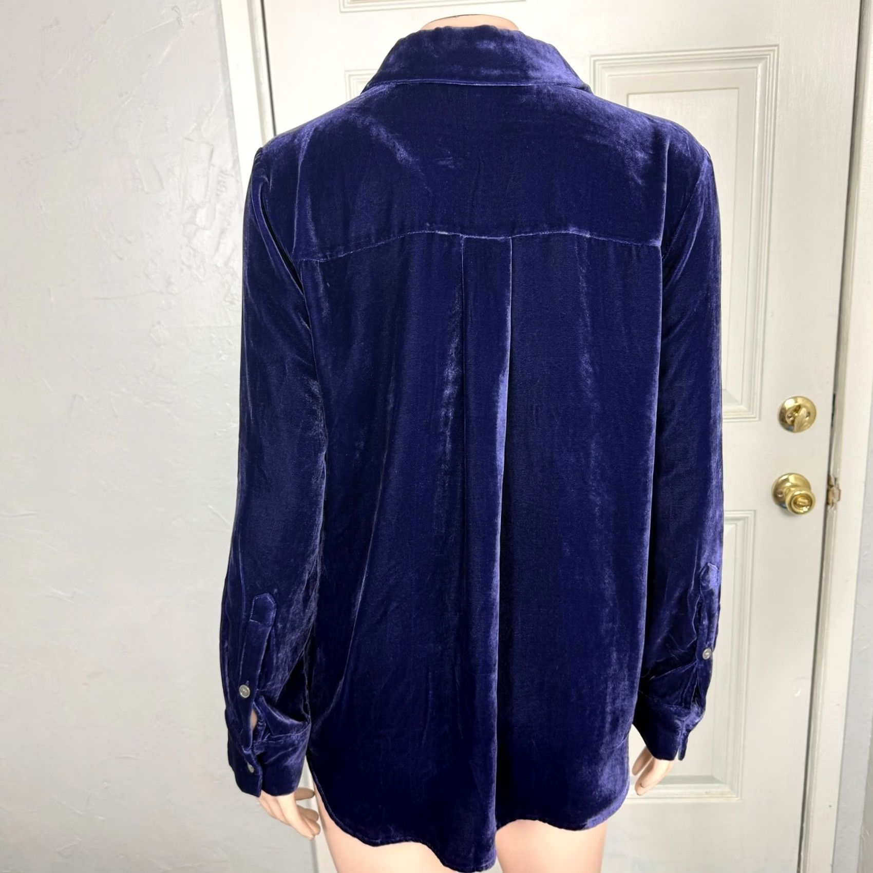 Vintage Sundance Women's Shirt XS Velvet Long Sleeve Button Bohemian Casual Size XS / US 0-2 / IT 36-38 - 3 Thumbnail