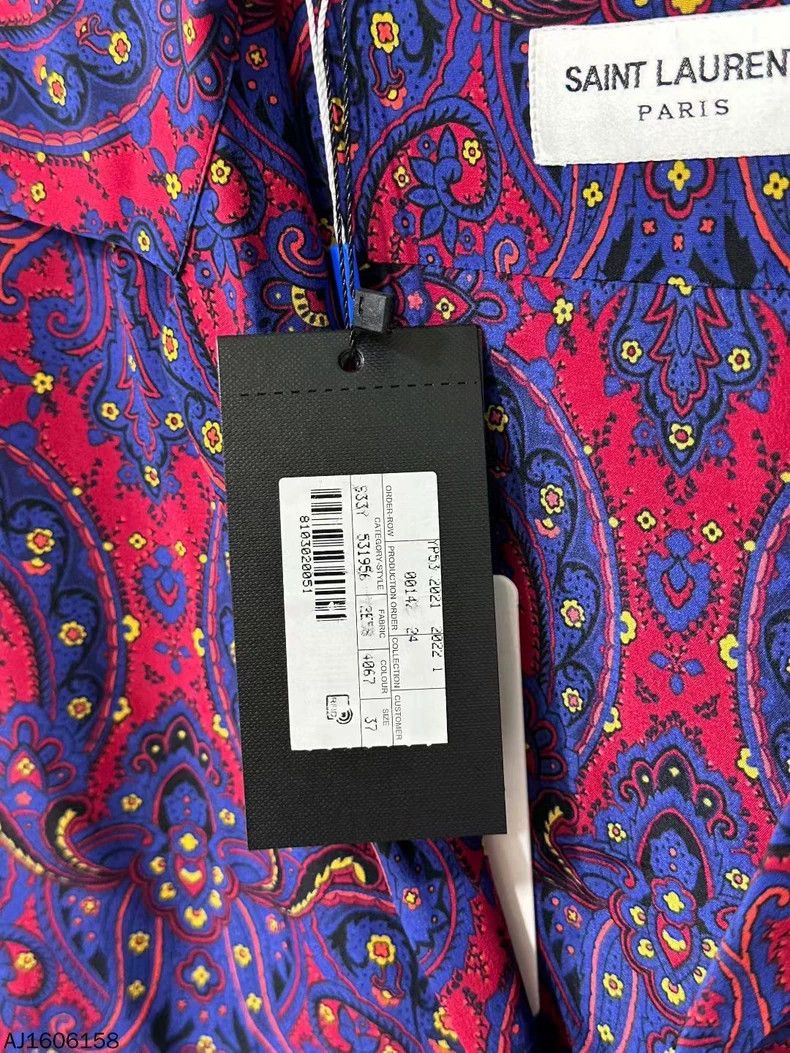 Saint Laurent Paris Saint Laurent Paris size 37 Silk single-breasted shirt wit Size US M / EU 48-50 / 2 - 5 Thumbnail
